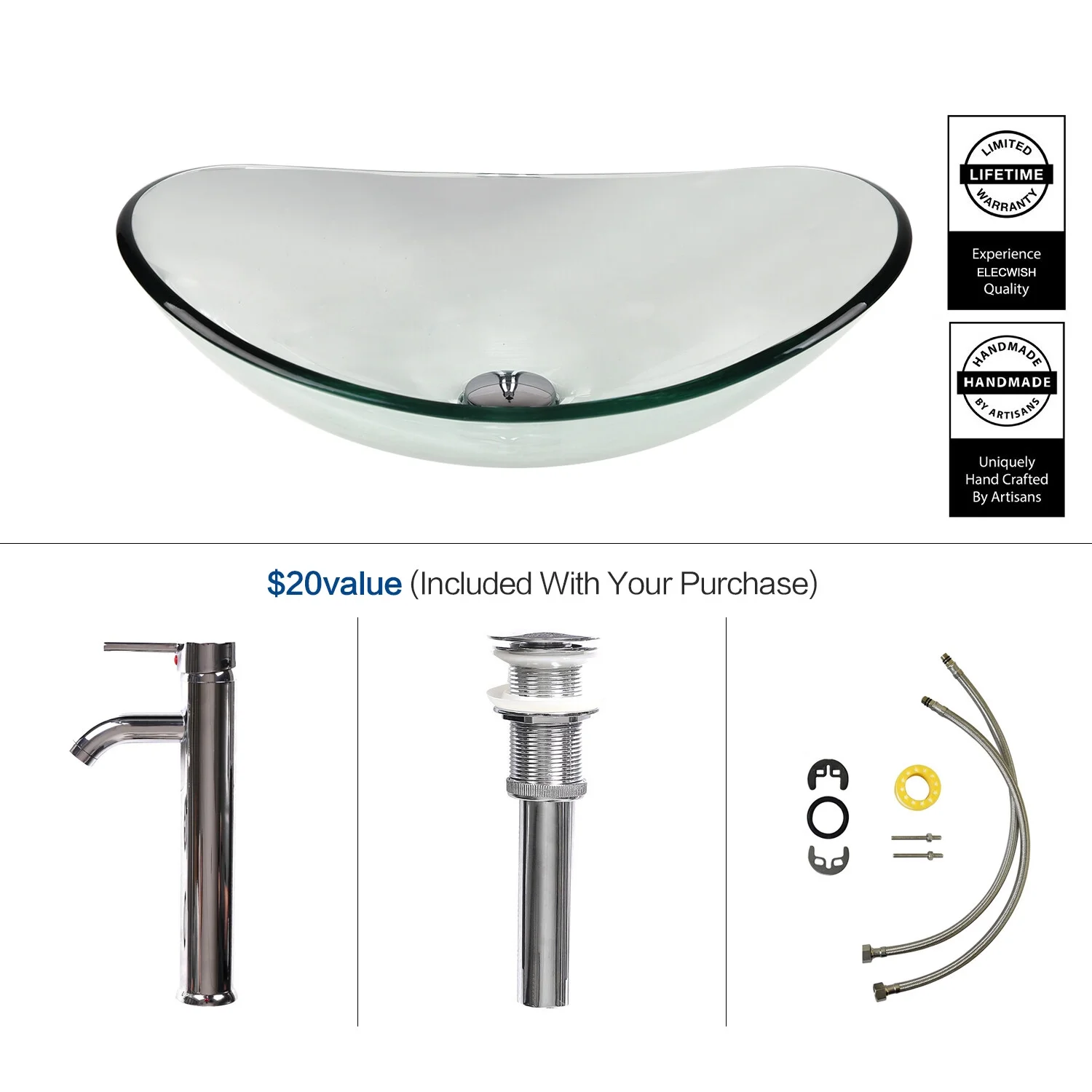 PULUOMIS Wall Mounted Bathroom Vanity Set with Mirror Storage Shelf, PVC Sheet Natural Cabinet with Black Side Panels (Cabinet + Sink)
