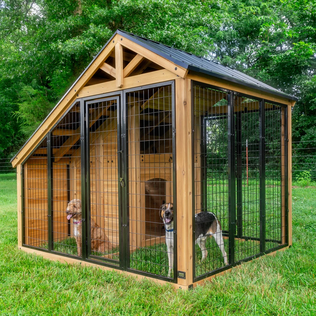 💥Costco-Last Day For Clearance✨Backyard Discovery 7’ x 5’ Canine Cabin Cedar Wood Outdoor Dog Kennel