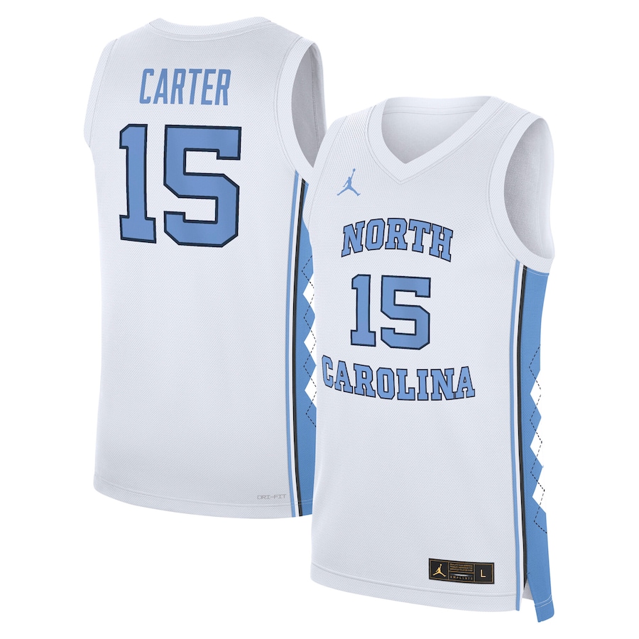 Vince Carter North Carolina Tar Heels Jordan Brand Replica Basketball Jersey - White
