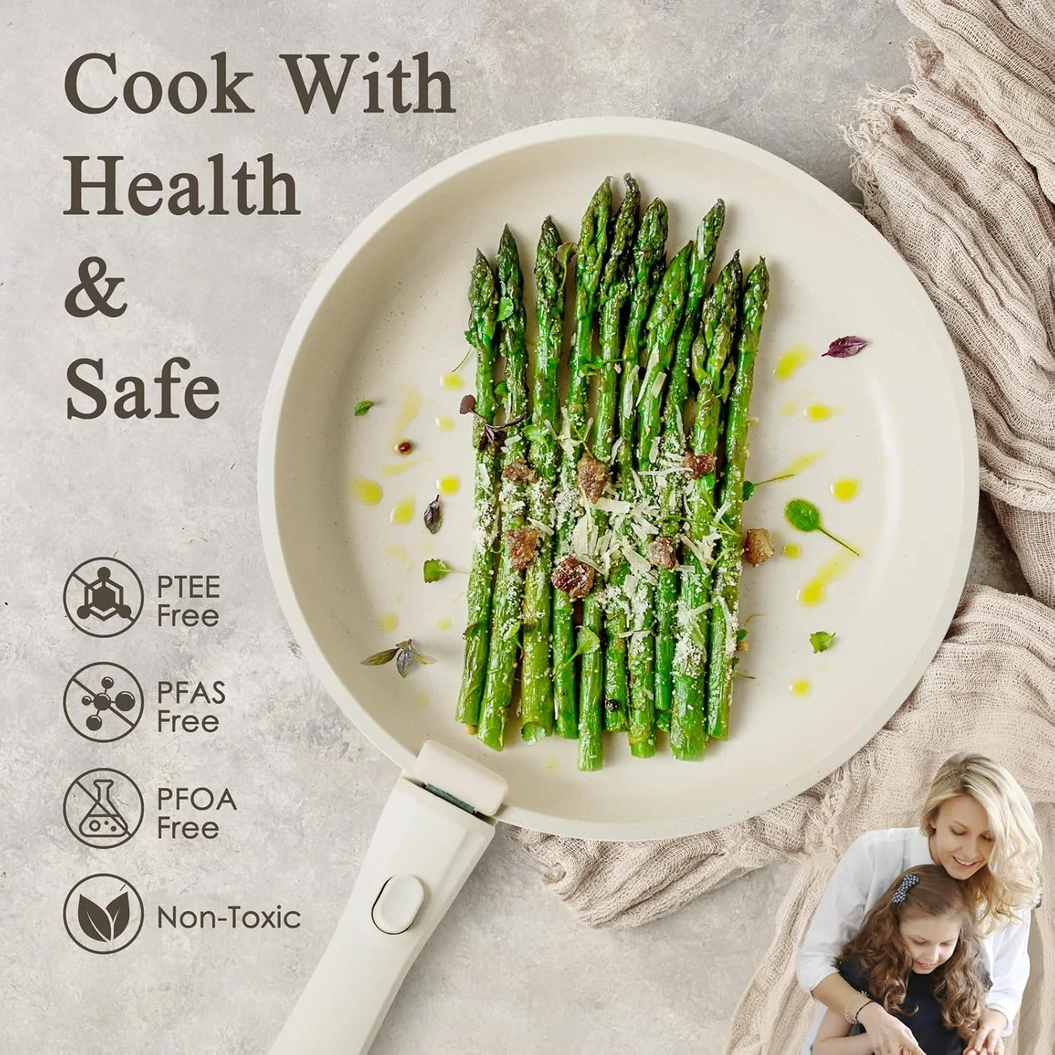 5 Pcs Pots and Pans Set Non Stick - Detachable Handle Cookware Set, Induction Nonstick Kitchen RV Cooking Set Removable Handle - Dishwasher �?Oven Safe ＆Heat Evenly for Better Cooking