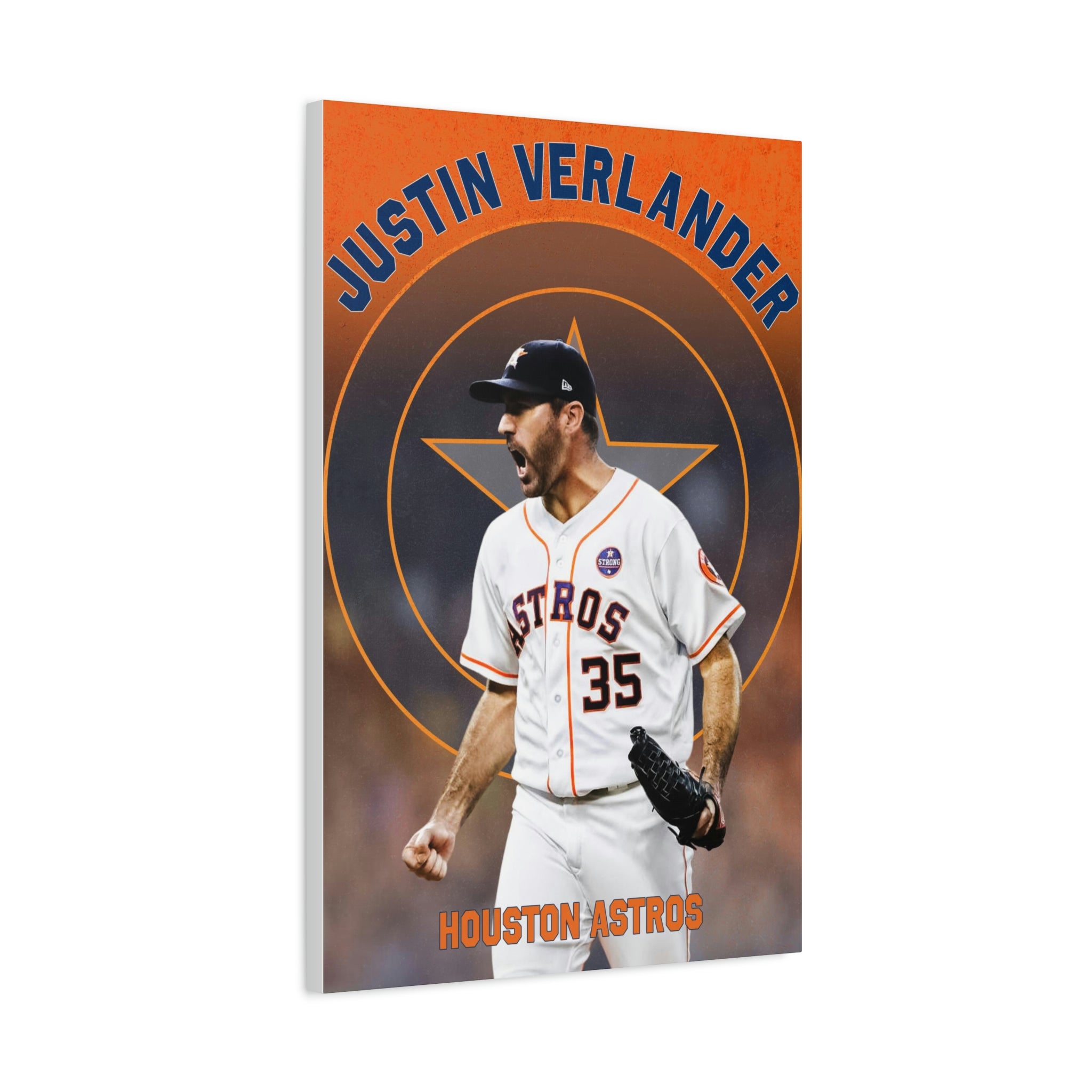 Justin Verlander Houston Astros Cy Young Winner Premium Wall Art Canvas Wrap