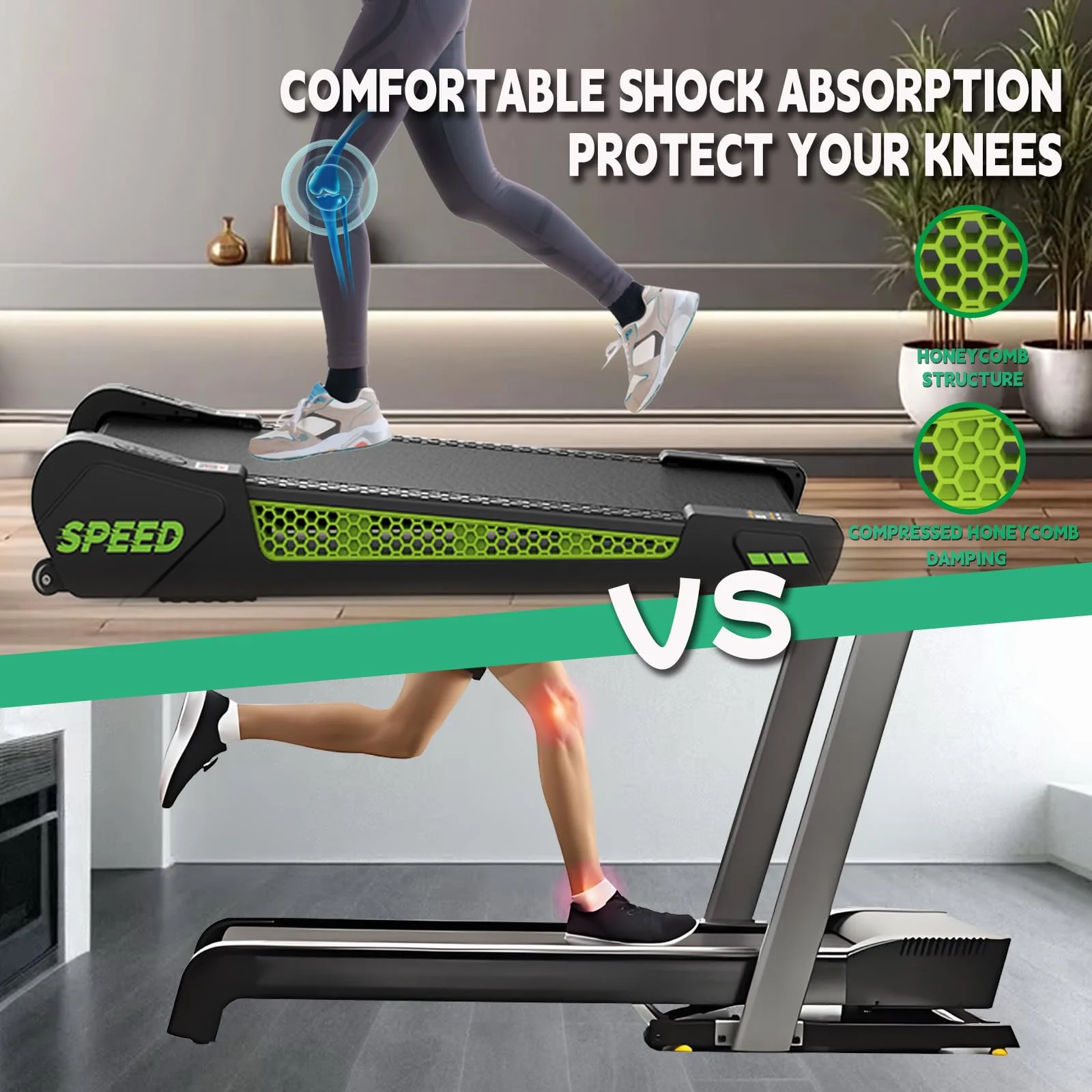 [TREADMILL CLEARANCE] FYC 2.5HP Folding Treadmill with Adjustable Height Desk & Incline - Compact Electric Treadmill Bluetooth Speaker for Running Walking Foldable Portable  (Silver)