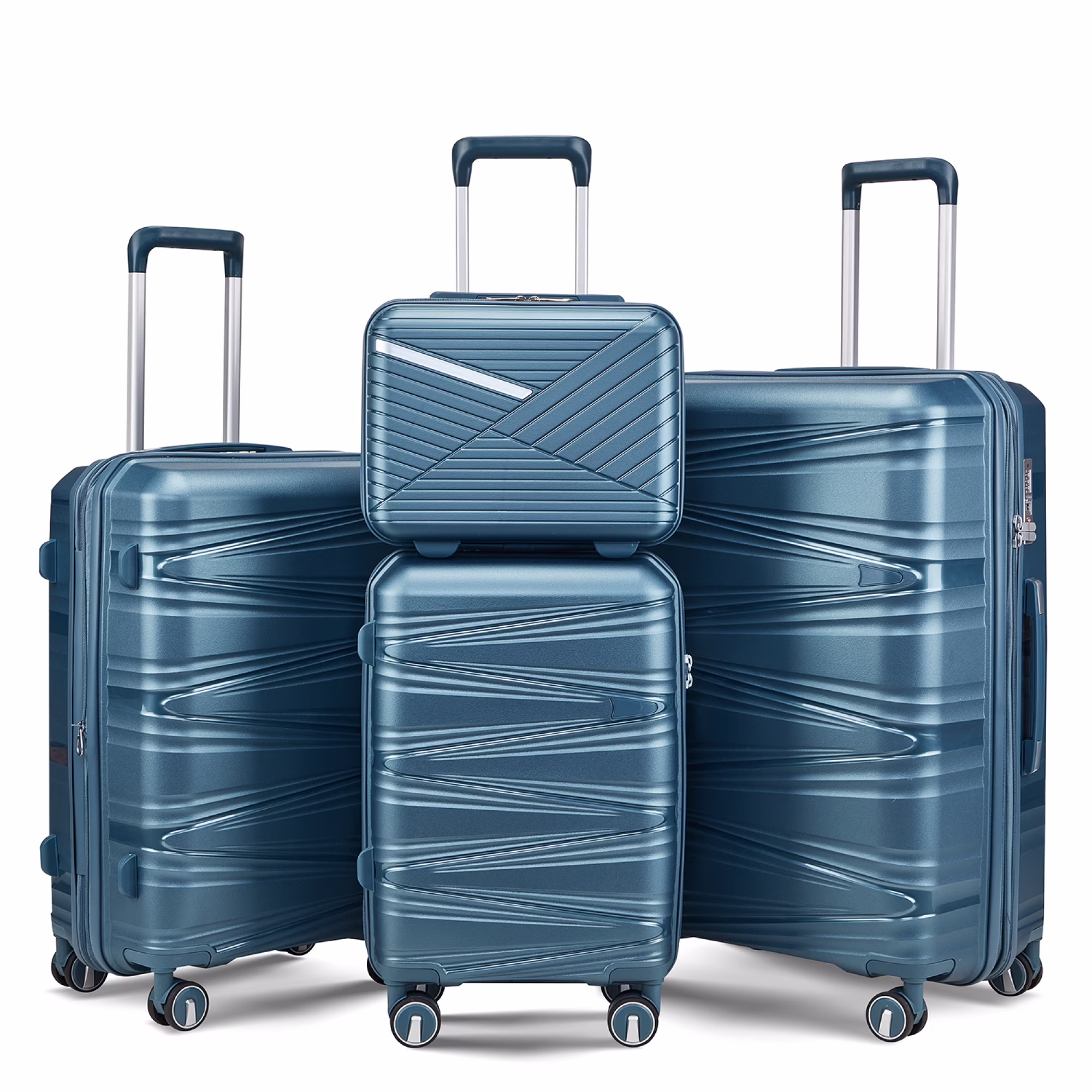 Luggage 4 Piece Sets(14/20/24/28), Hard Shell Lightweight TSA Lock Carry on Expandable Suitcase with Spinner Wheels