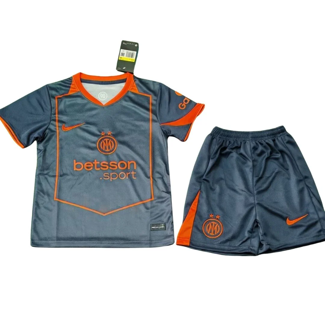 Kid's Inter Milan Third Away Jerseys Kit 2025/26 - Jersey+shorts