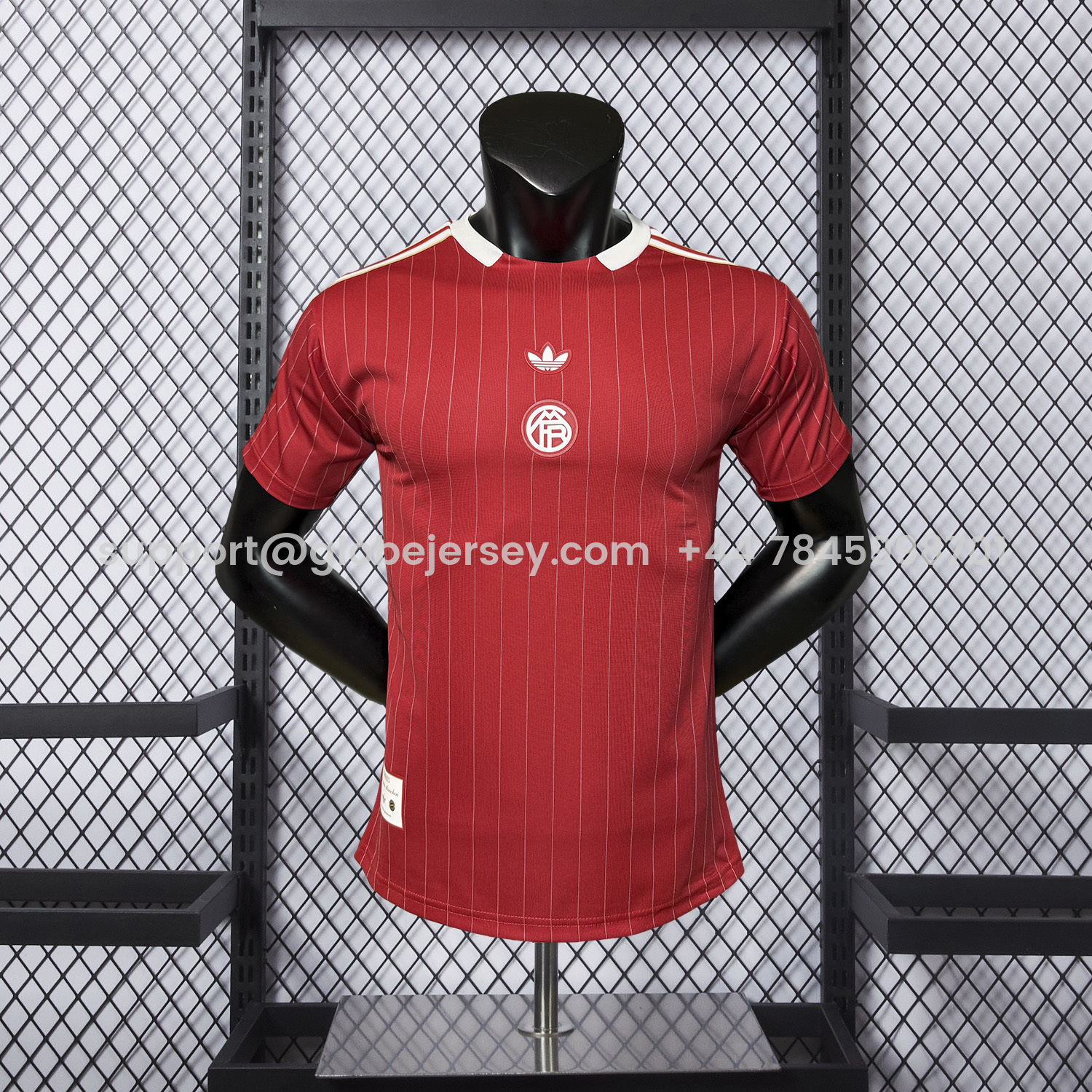 Bayern Munich 25-26 Trefoil Red And White Travel Jersey - Player Version