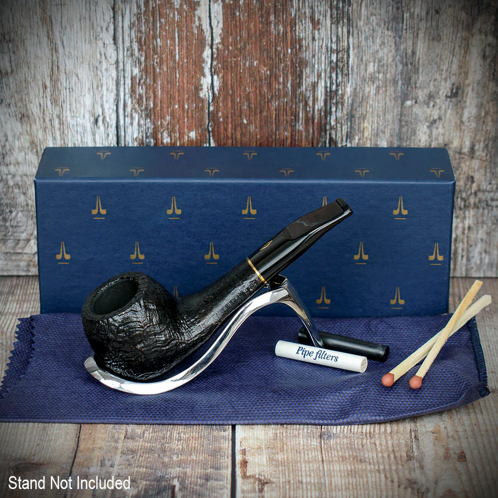 Savinelli Lollo Black (Nera) Sandblast 01 - 6mm Briar Pipe