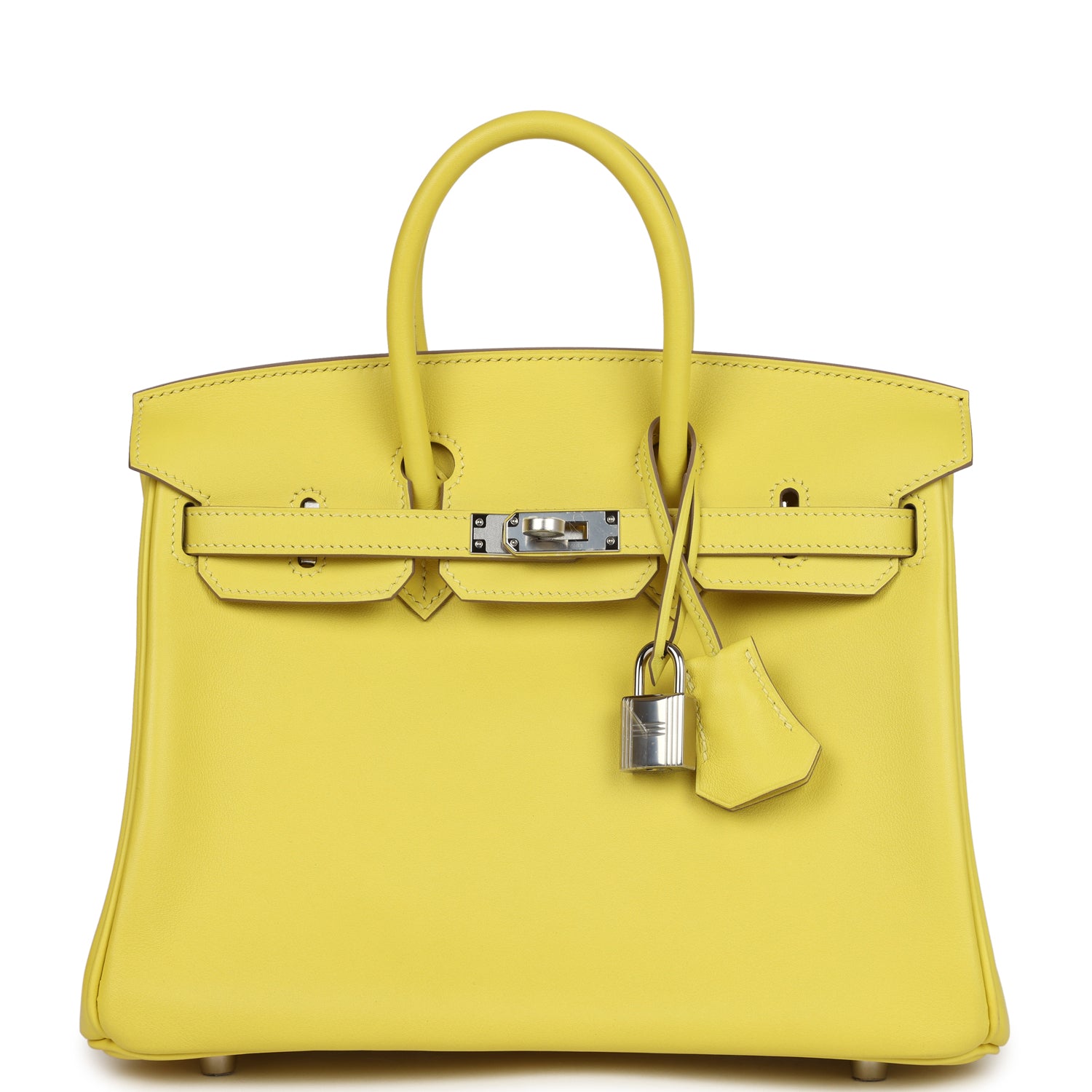 Birkin 25 Lime Swift Palladium Hardware