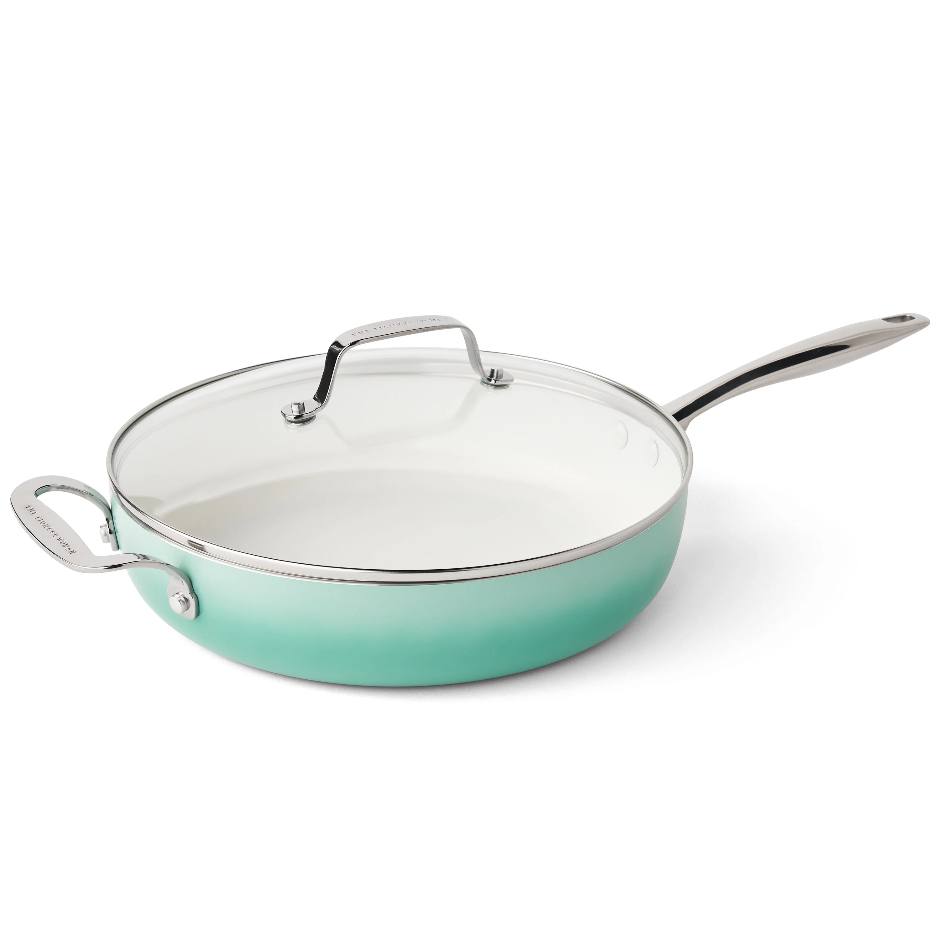 The Pioneer Woman Harlow 15-Piece Cookware Set, Ceramic Non-Stick Pots and Pans Set, Taupe