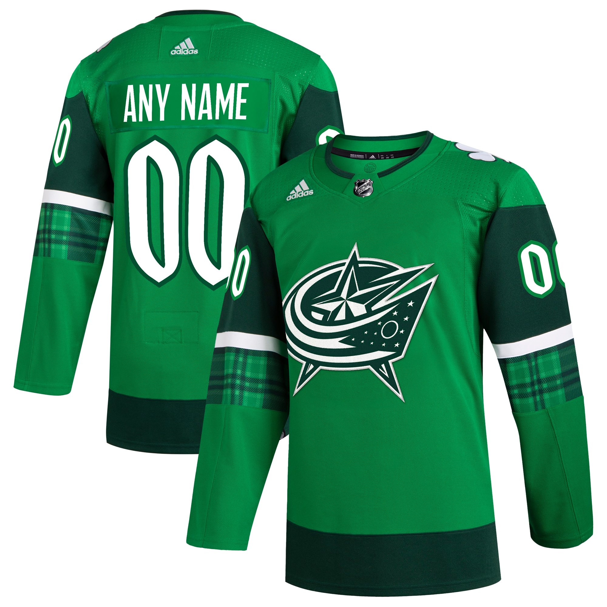 Columbus Blue Jackets  St. Patrick’s Day  Custom Jersey – Kelly Green