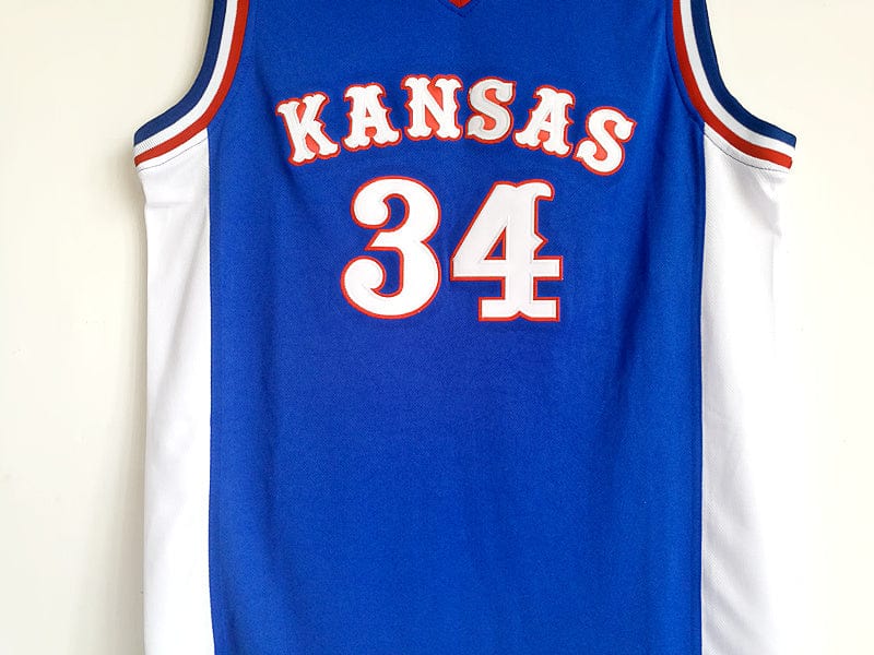 NCAA University of Kansas (kansasi) No. 34 Pierce blue jersey