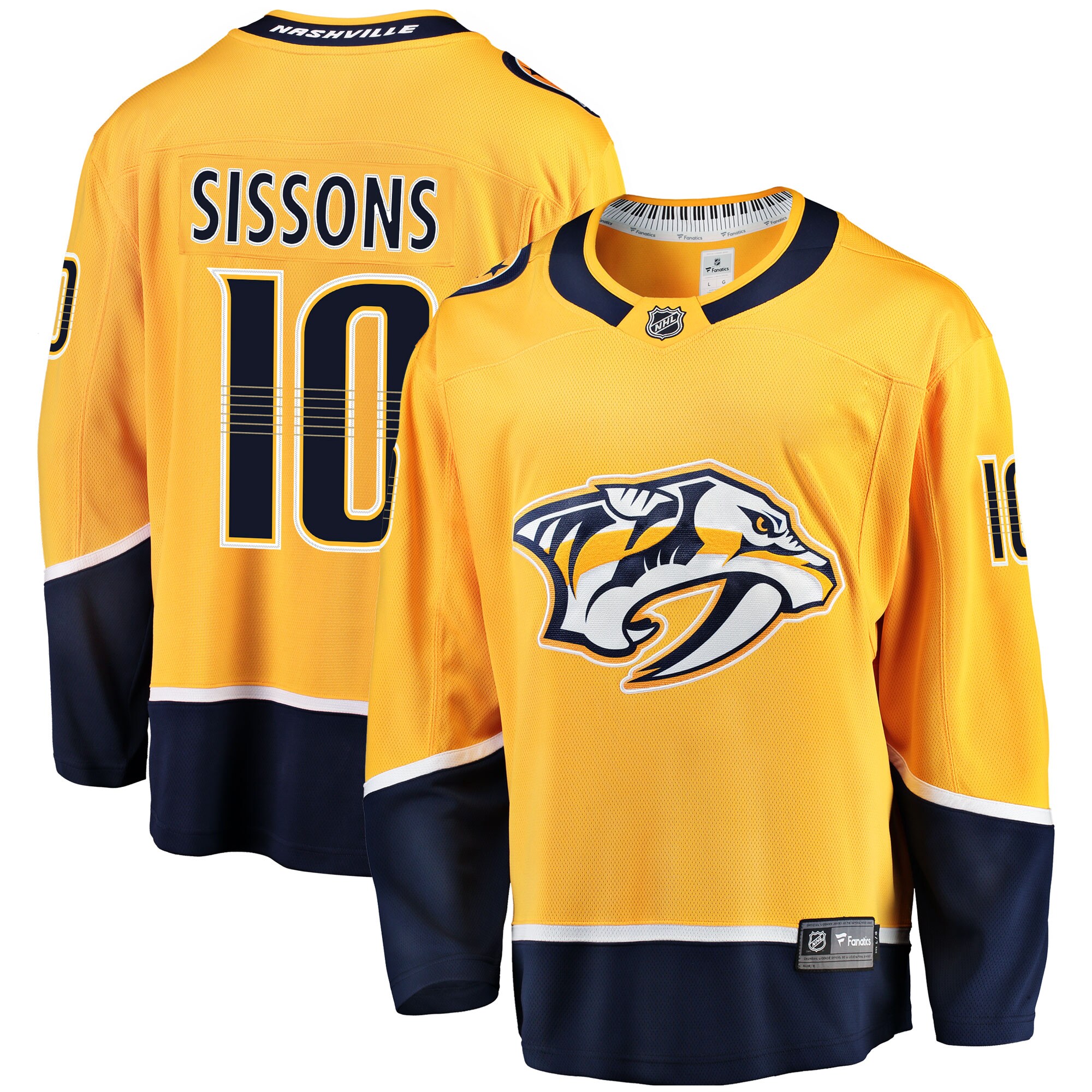 Colton Sissons Nashville Predators Fanatics Breakaway   Jersey – Gold