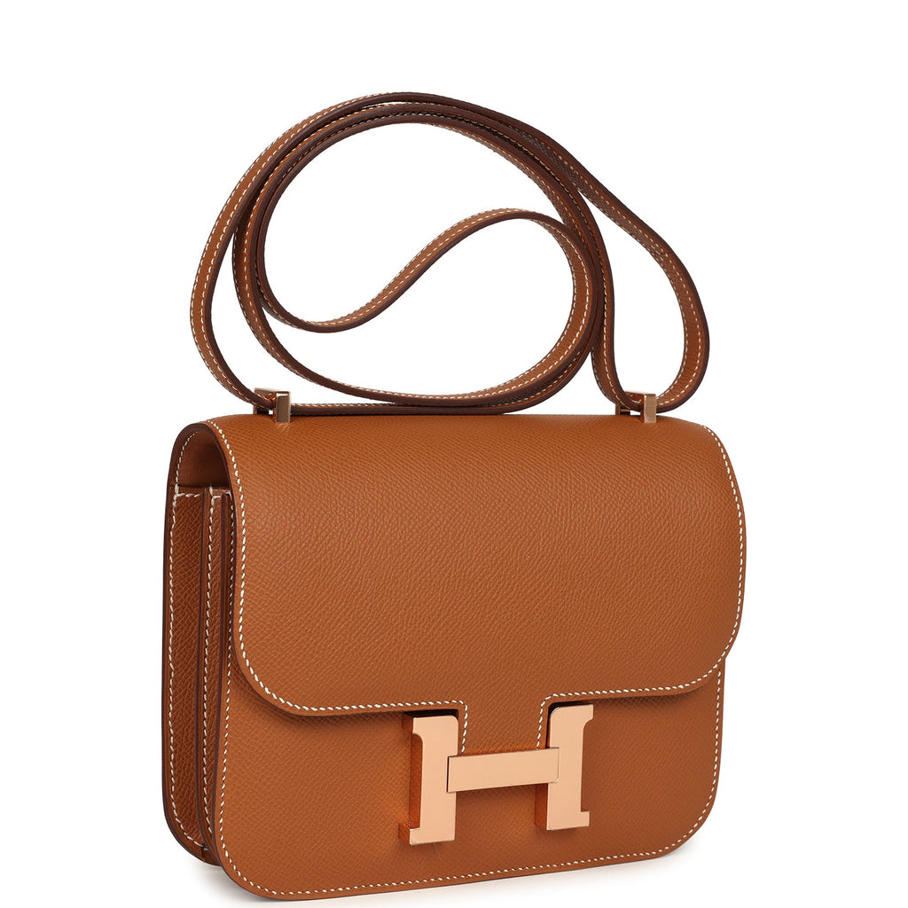 Constance 18 Gold Epsom Rose Gold Hardware