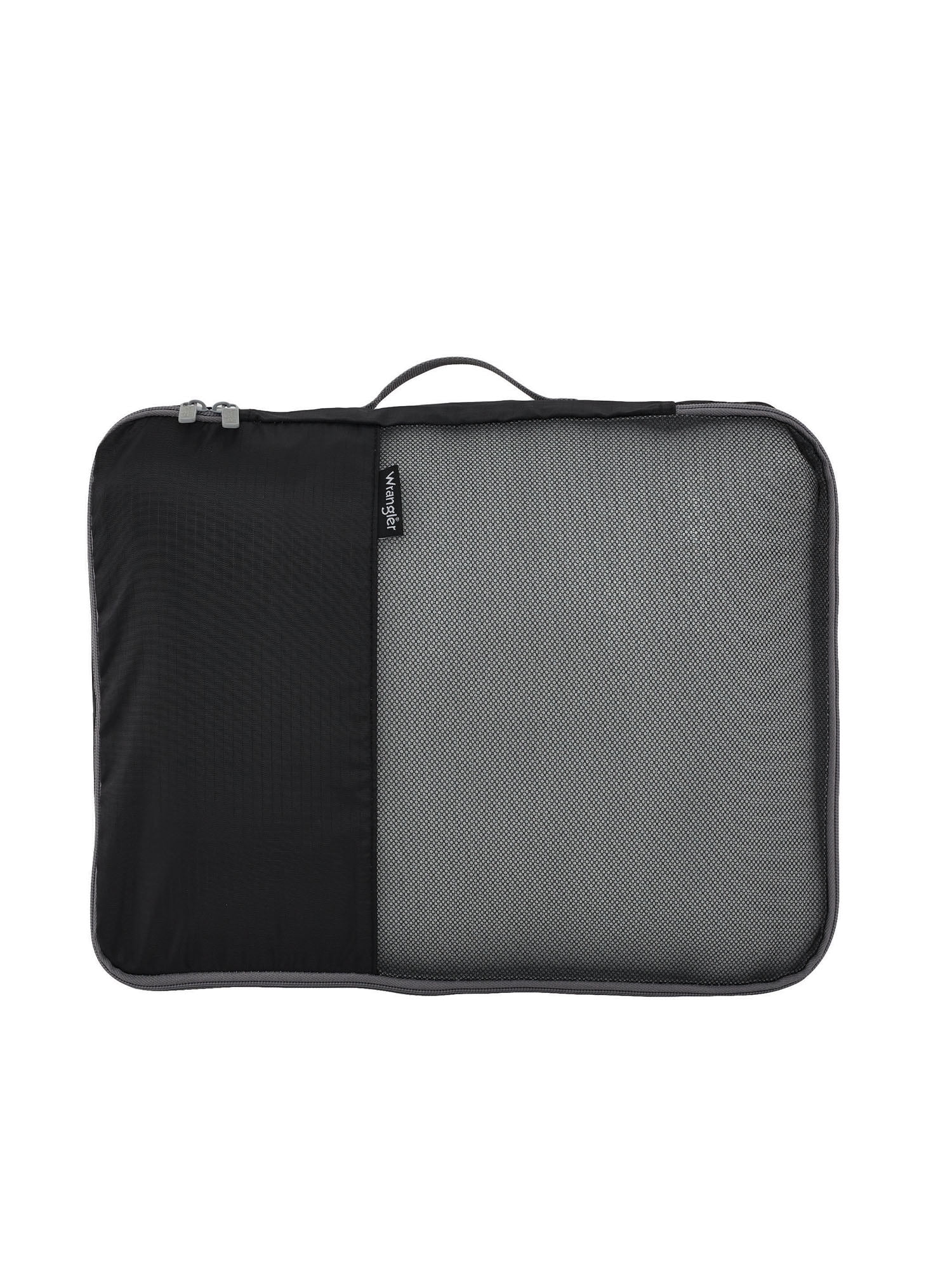 Wrangler 4-Piece 8-Wheel Expandable Hard Side Trunk-Style Luggage Set - Black