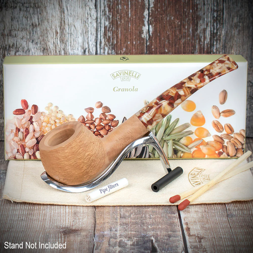 Savinelli Granola Rusticated 315 - 6mm Briar Pipe