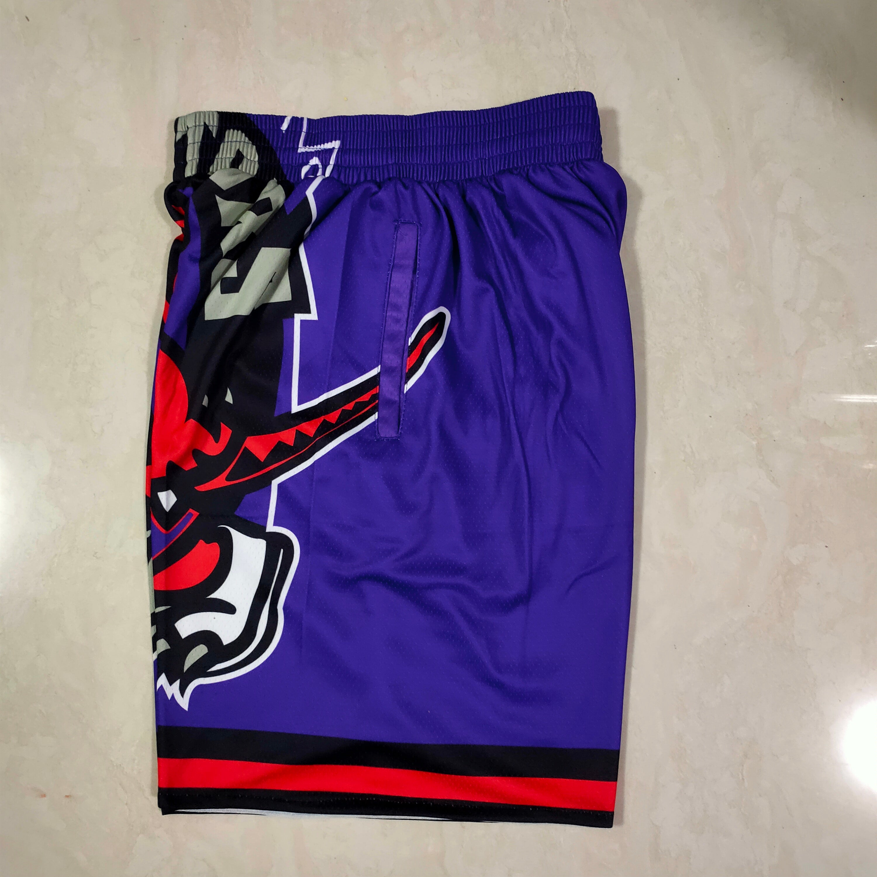 Toronto Raptors purple mitchell&ness pocket pants