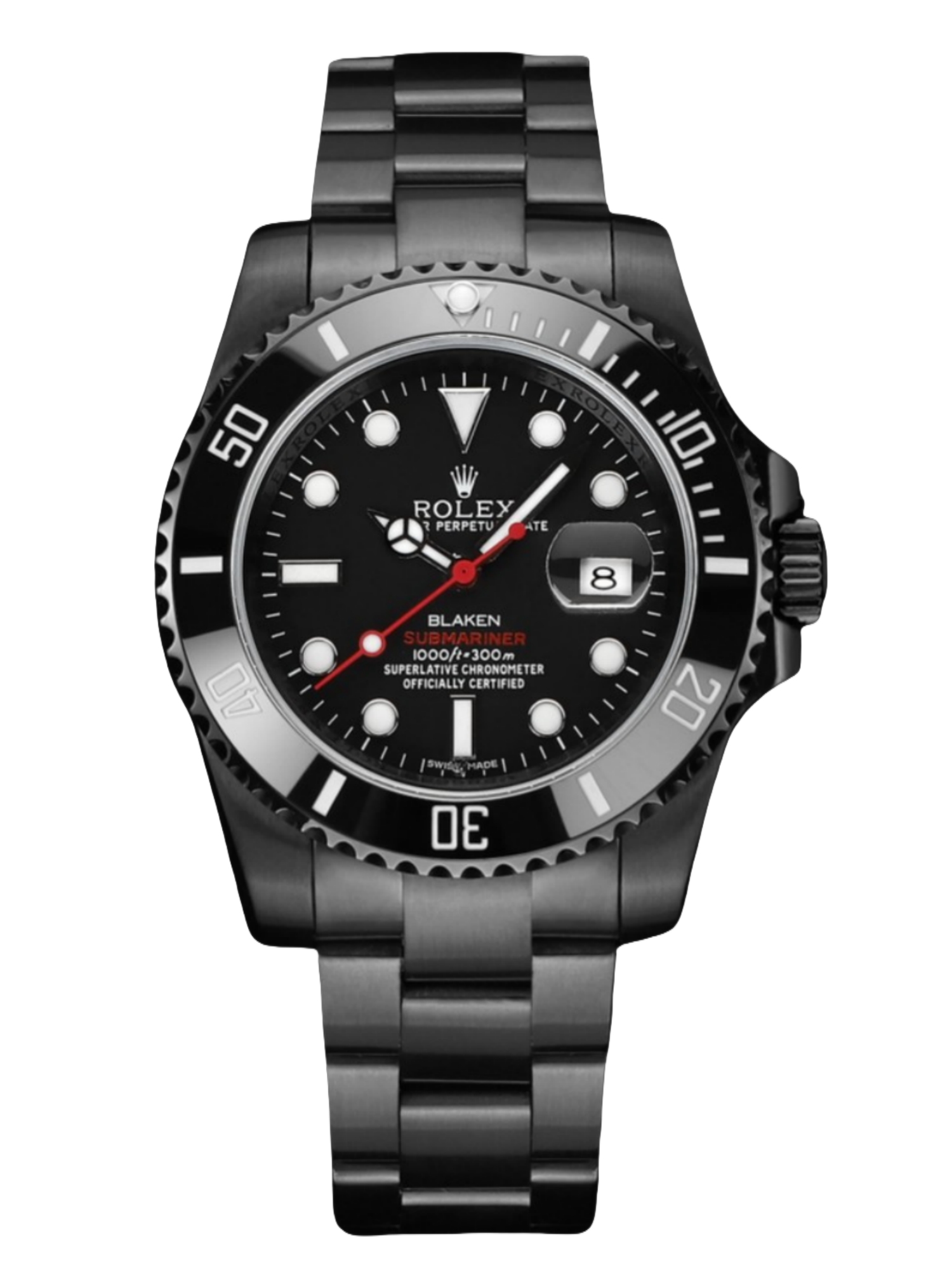 【Super Clone】Rolex Submariner Blaken Black PVD/DLC Coated Stainless Steel 40mm 116610LN