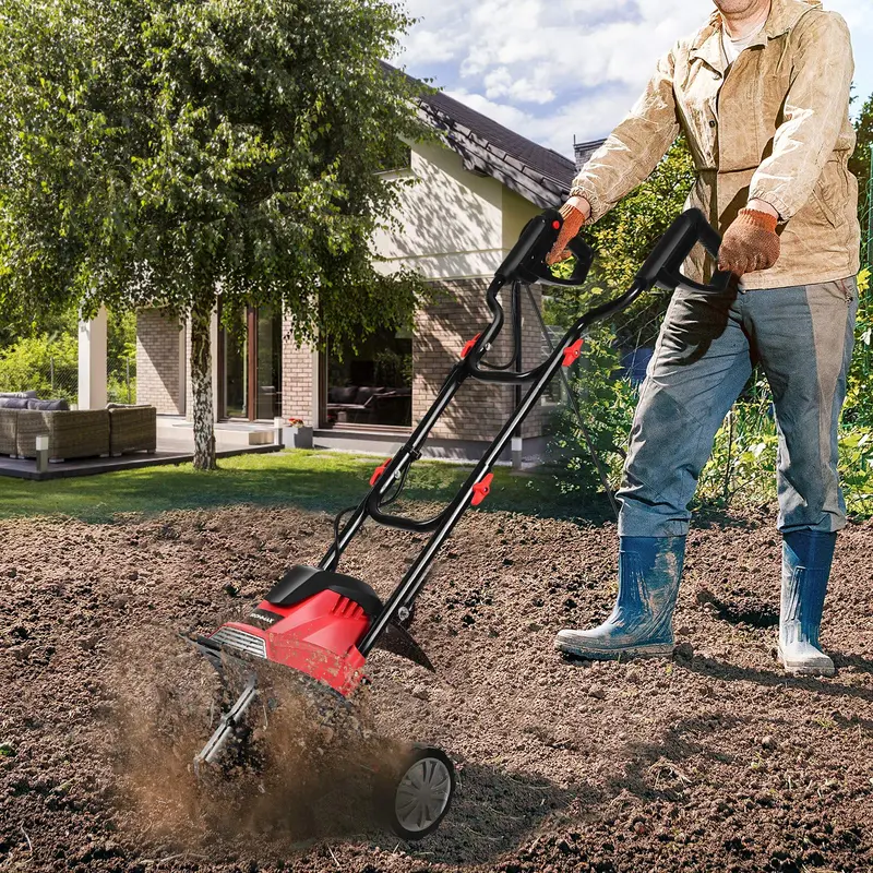 14-Inch Corded Electric Tiller – 10 Amp Dual-Purpose Cultivator with 9-Inch Depth