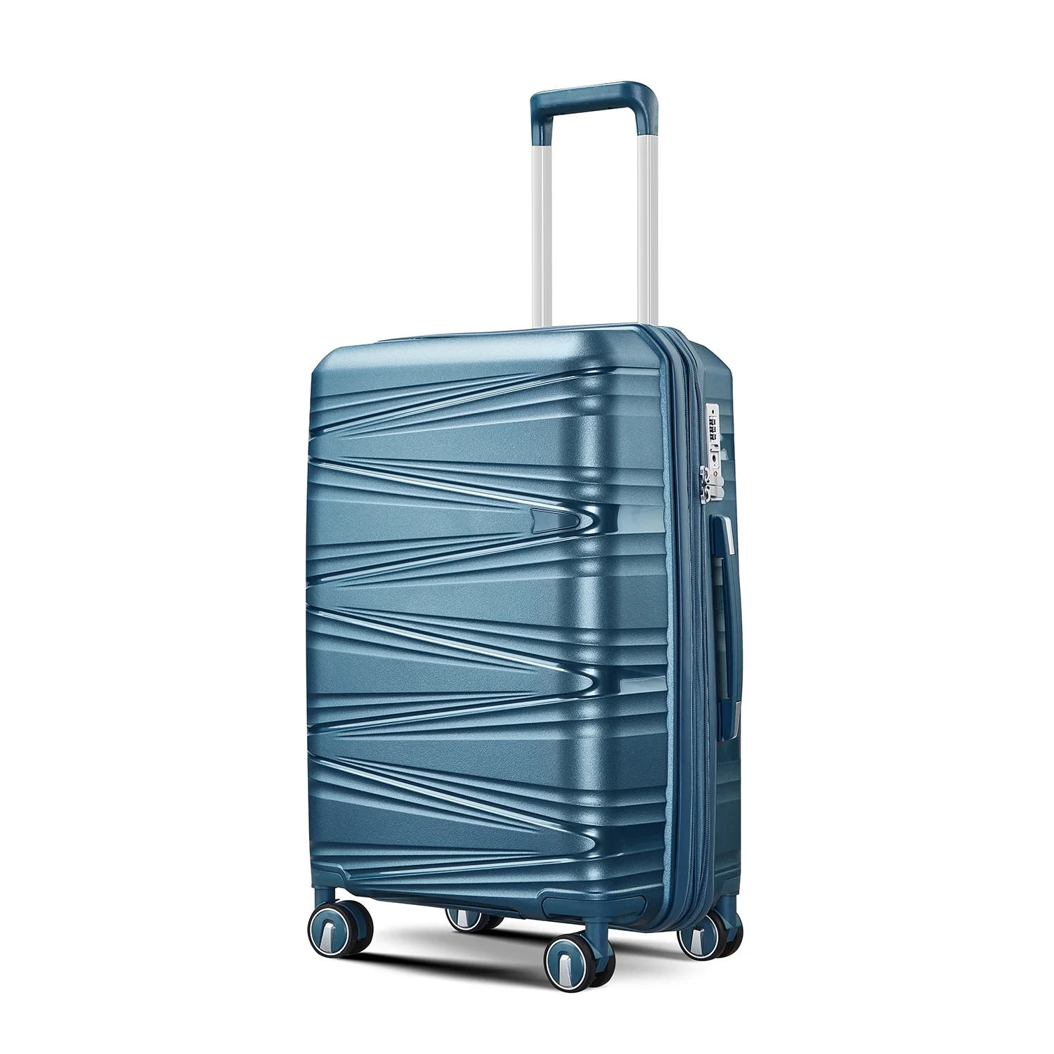 4 Piece Luggage Set Expandable Hardshell Travel Luggage Sets 8 Spinner Wheel Suitcase Wheels TSA Lock Suit Case, PP Lightweight & Durable wheels Upright Suitcase, 14/20/24/28 Inch