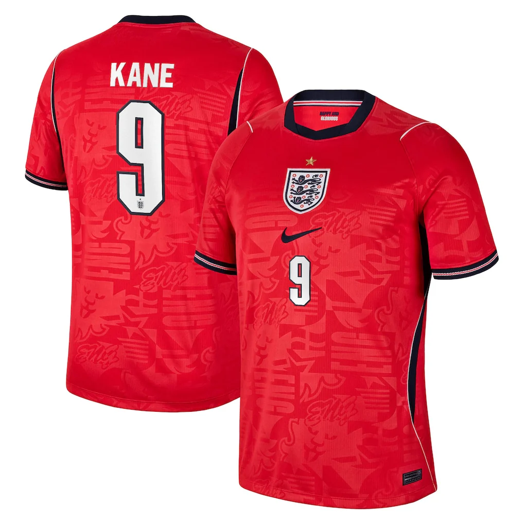 Kane #9 England Away Soccer Jersey 2026 World Cup