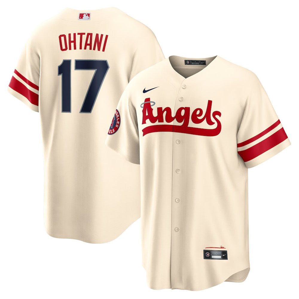 Men's Los Angeles Angels Shohei Ohtani City Connect Replica Jersey - Cream