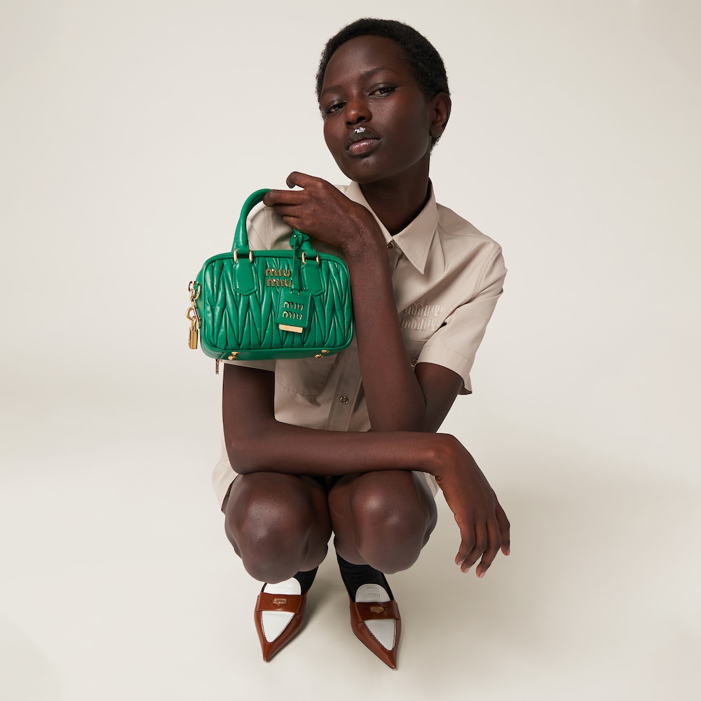 Small Arcadie matelassé nappa leather bag