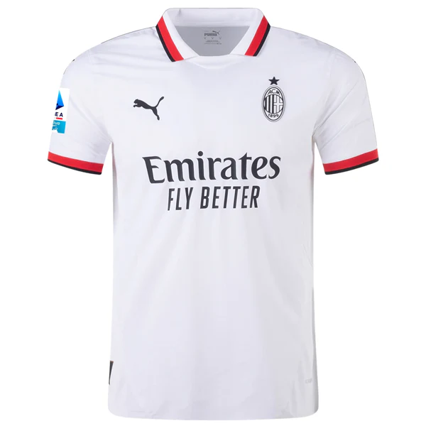 Puma AC Milan Authentic Christian Pulisic Away Jersey w/ Series A Patch 24/25 (Puma White)