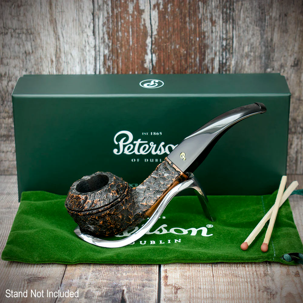 Peterson of Dublin Aran Rusticated Briar Smoking Pipe - Shape No.80s