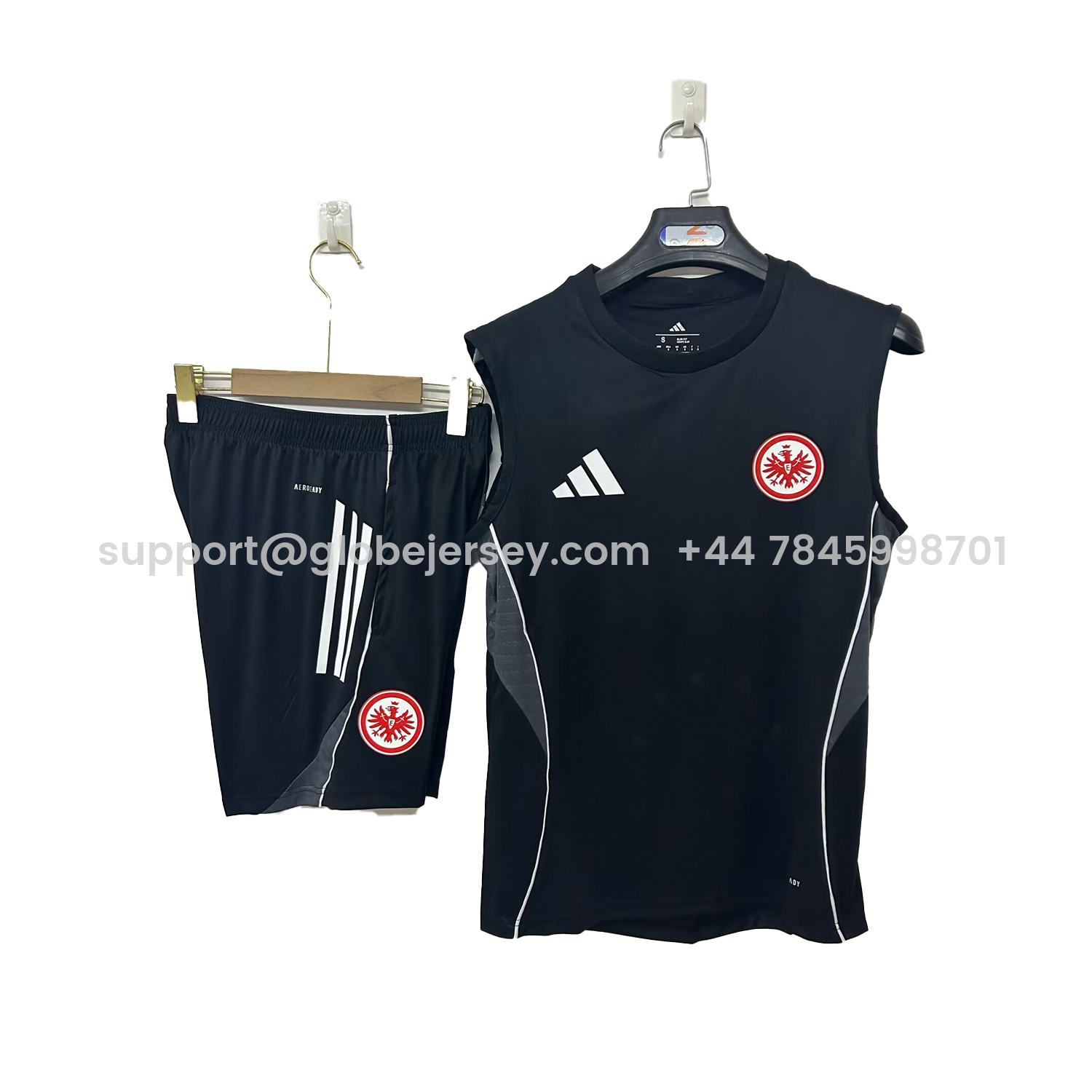 Frankfurt 25-26 Vest Training Set - Black Vest & Black Short