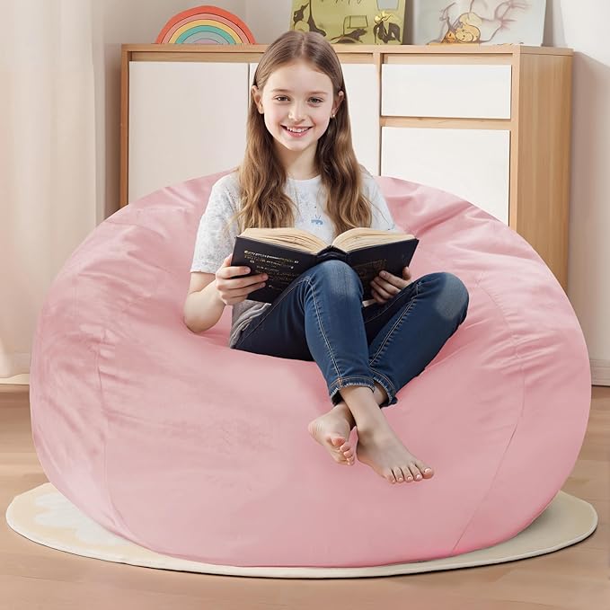 BUBBLEBEAN Bean Bag Chair: Bean Bags with Memory Foam Filled