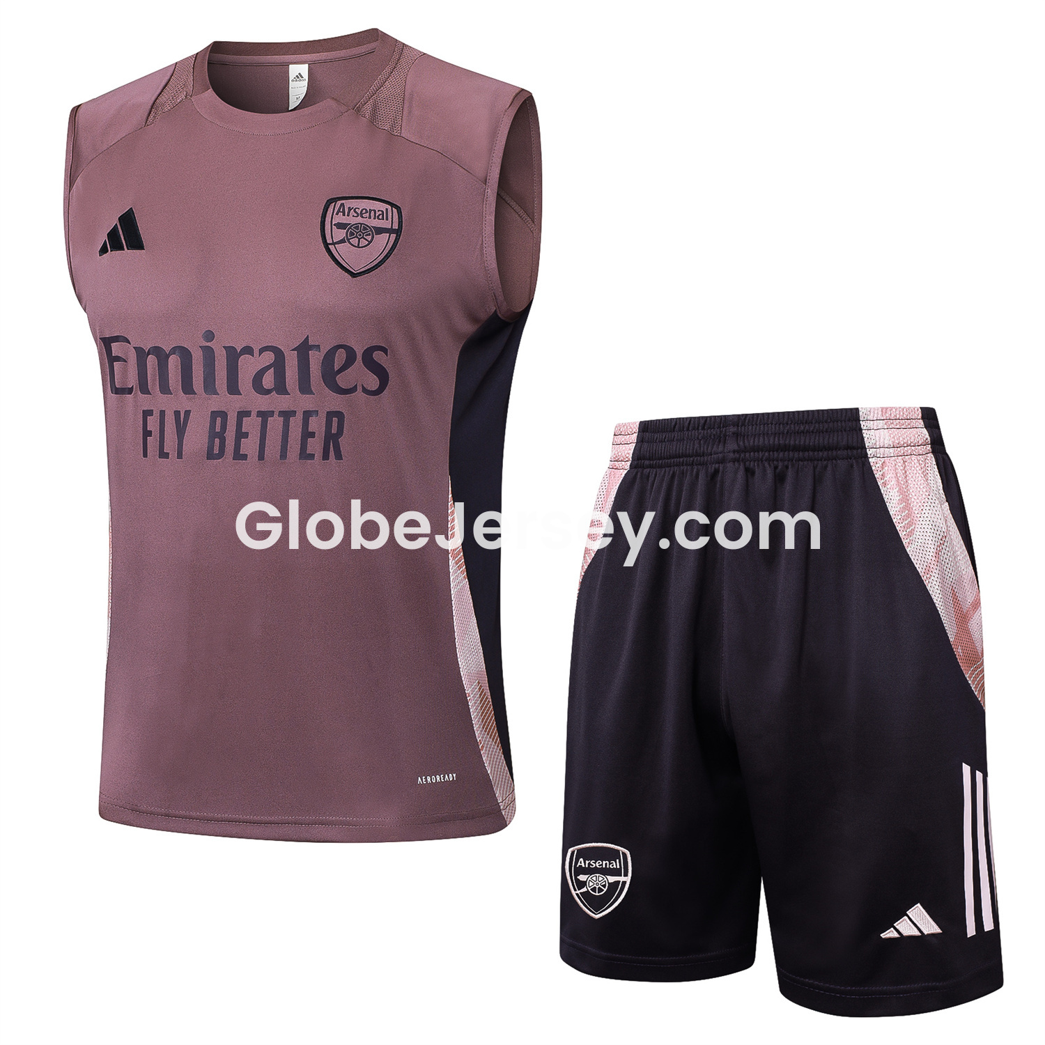 Arsenal 25-26 Vest Training Set - Purple Vest and Deep Purple Shorts