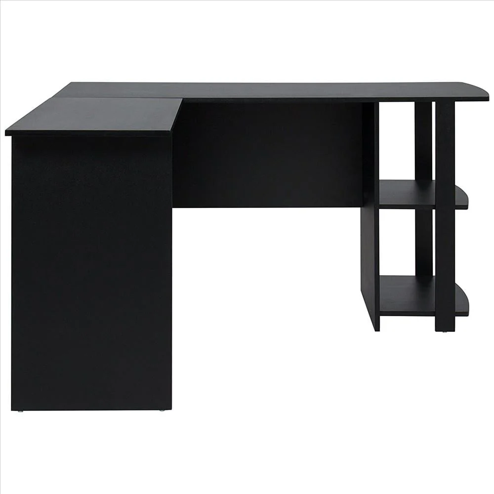 Zimtown L-Shaped Corner Computer Office Desk Furniture,Black