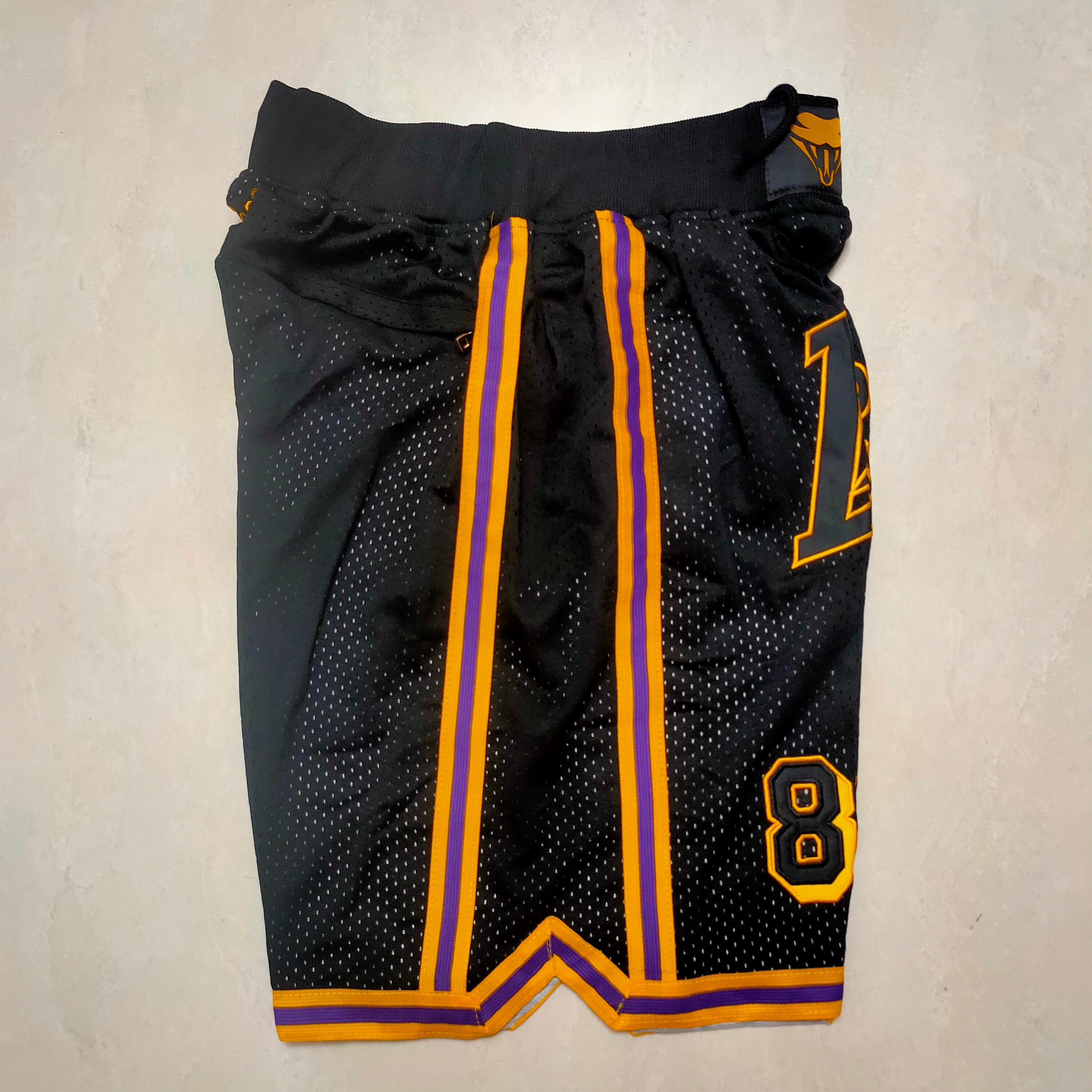 Los Angeles Lakers BOB8-24 black pocket pants