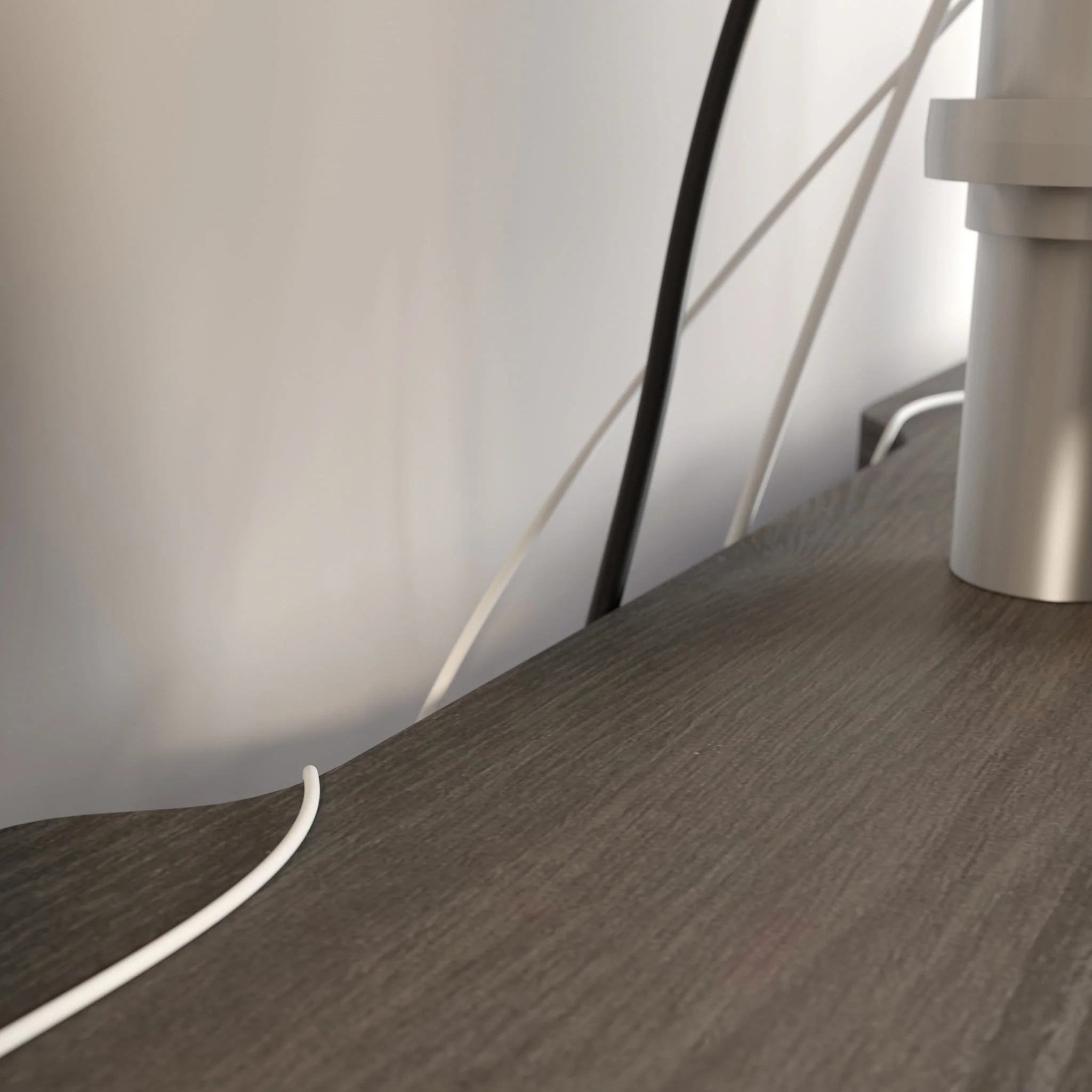 Sauder Gaming Desk with Charcoal Ash Accent Top, White Finish