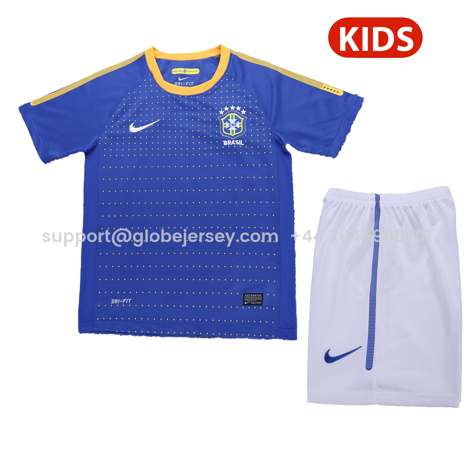 Retro Brazil 2010 Away Kids Kit