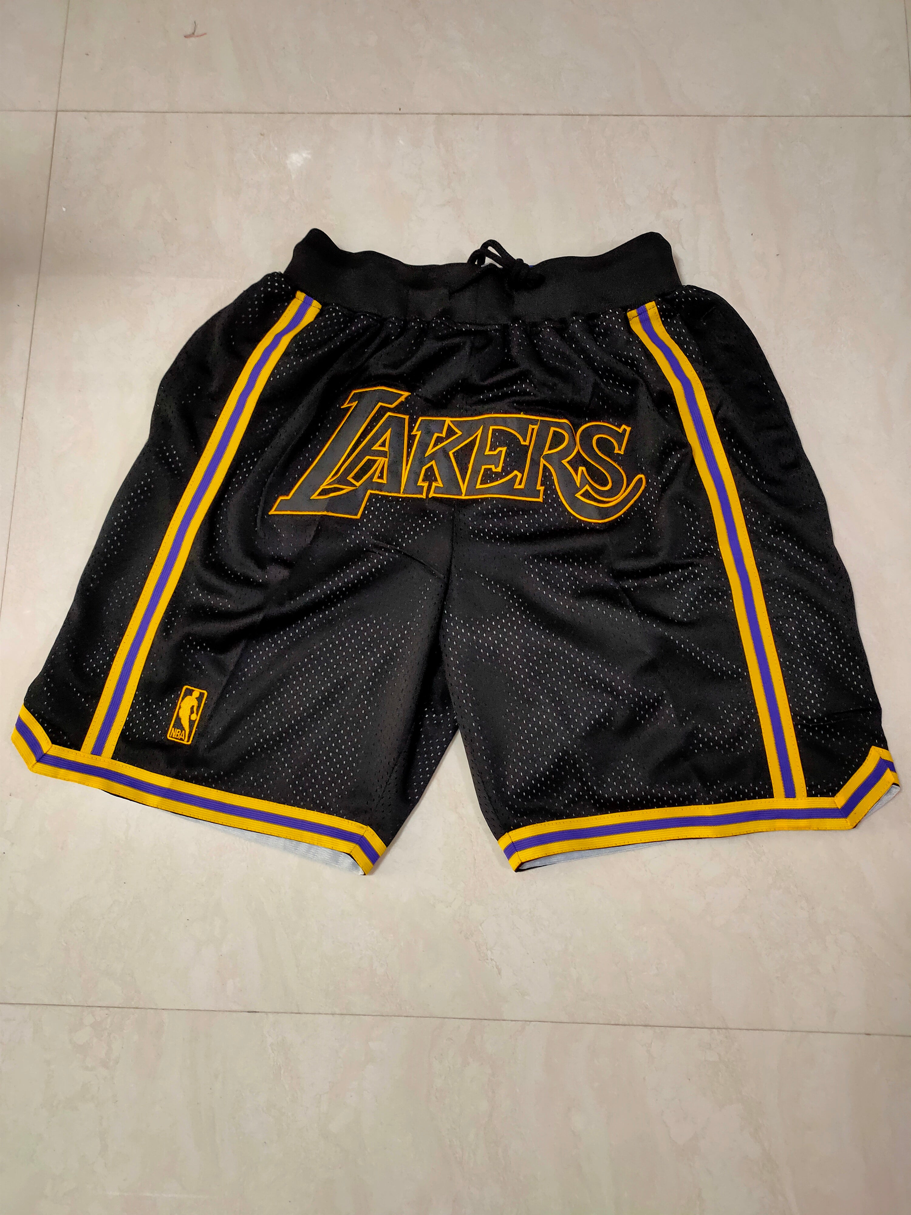 Los Angeles Lakers Black City Edition Juston Retro Pocket Shorts