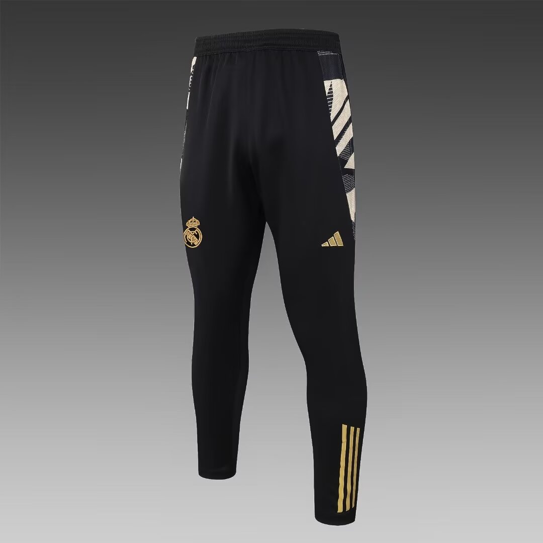 2024/2025 Real Madrid Half-Pull Training Suit Black Football Shirt 1:1 Thai Quality