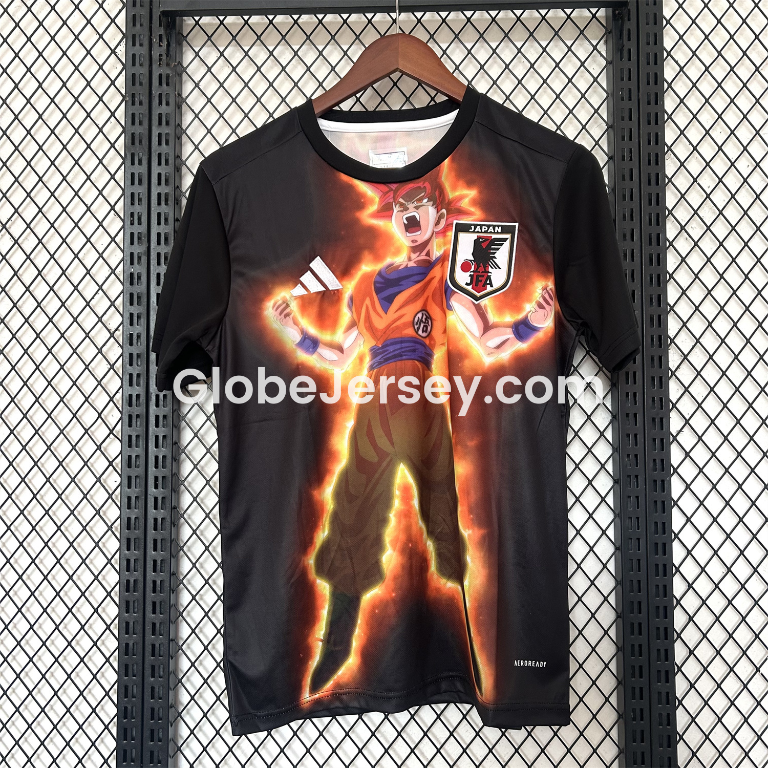 Japan 25-26 Red Hair Son Goku Black Special Edition Jersey - Fans Version