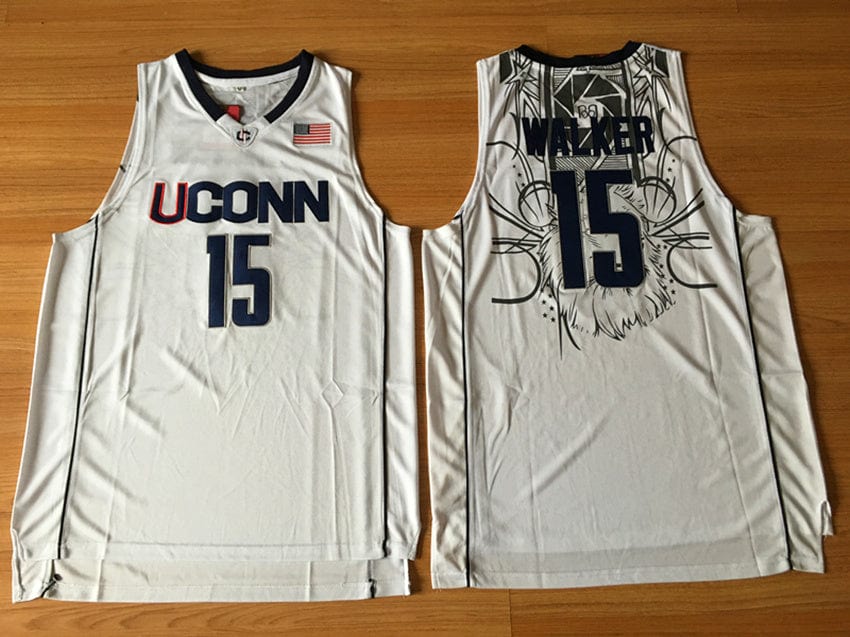 NCAA University of Connecticut No. 15 Kemba Walker White Jersey