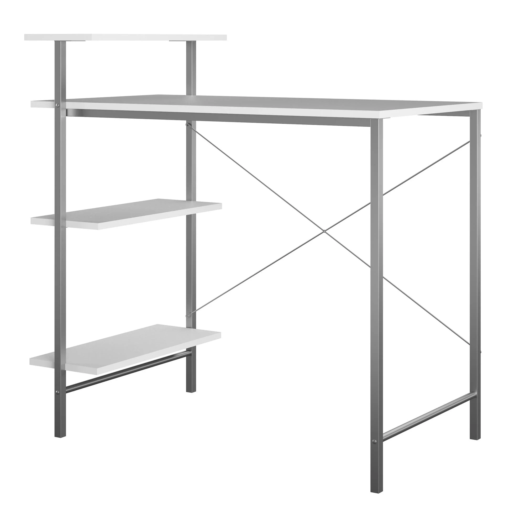 Mainstays Side Storage Desk - White