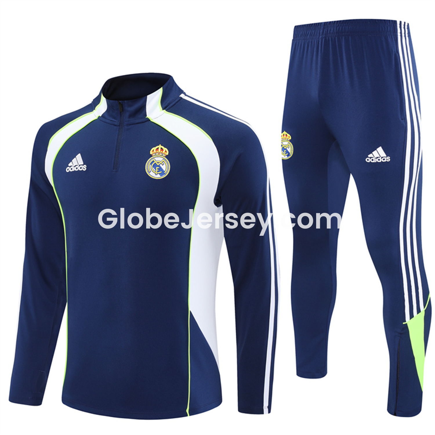 Real Madrid 25-26 Long Sleeve Training Set - Throwback Royal Blue Top and Pants