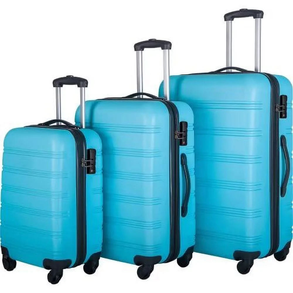 Expandable Suitcase Set of 3 with Double Spinner Wheels, Indestructible PP Material Hard Shell Luggage Sets TSA Lock, Carry on Expandable, Lightweight,20