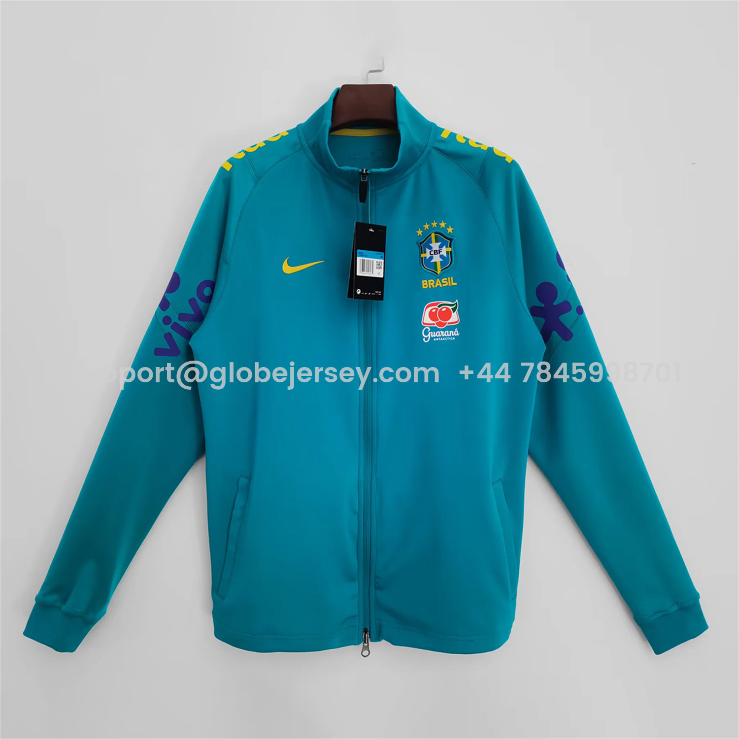 Retro Brazil 2022 Lake Blue Windbreaker