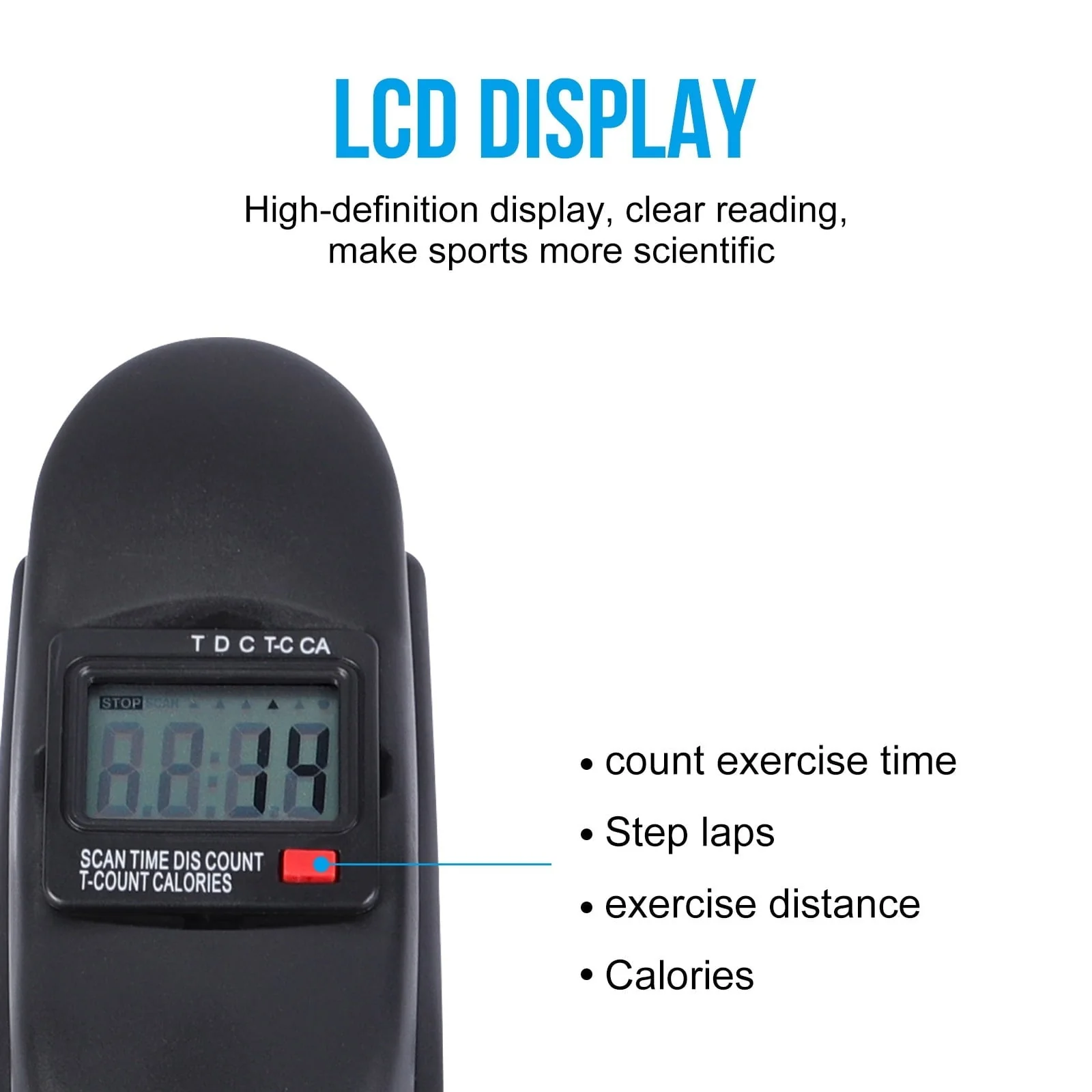 Desk Bike Pedal Exerciser, Mini Exercise Bike Stepper Indoor Exercise, Elder Bike Pedal Exerciser Under Desk Fitness Equipment with LCD Screen Display
