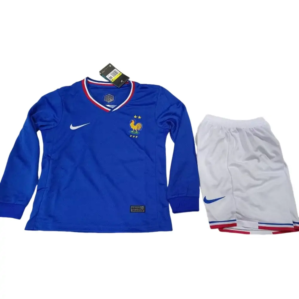 2024/25 France Home Long Sleeve Children's Jersey 1:1 Thai Quality