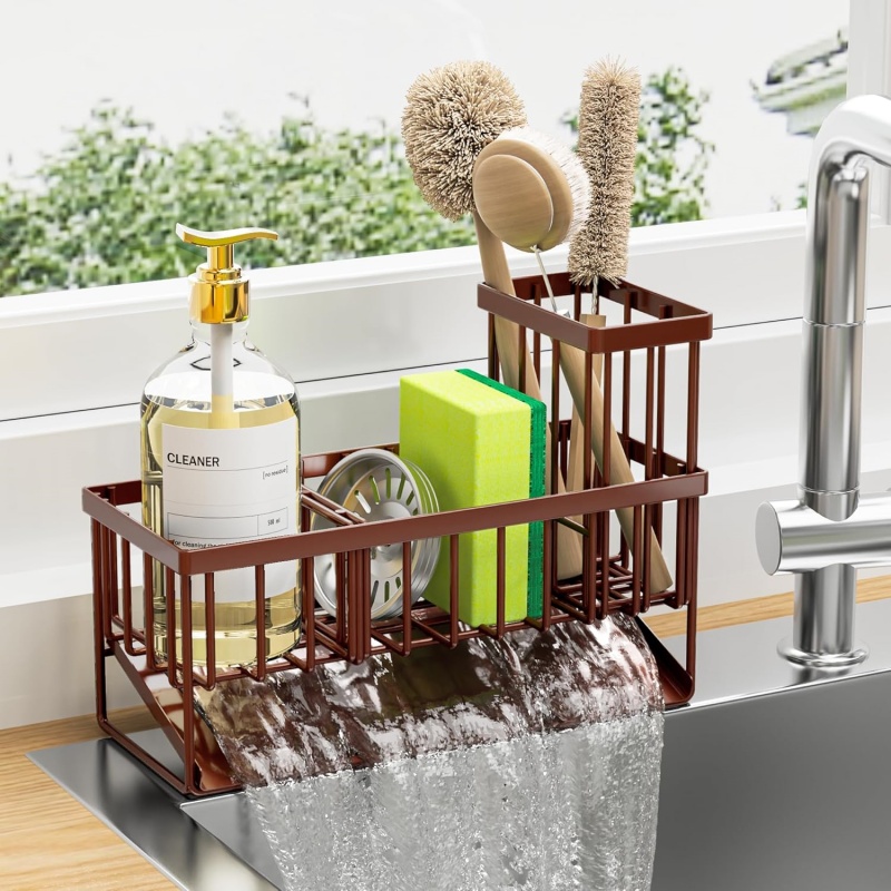 Kitchen Sink Caddy, Sponge Holder for Kitchen Sink