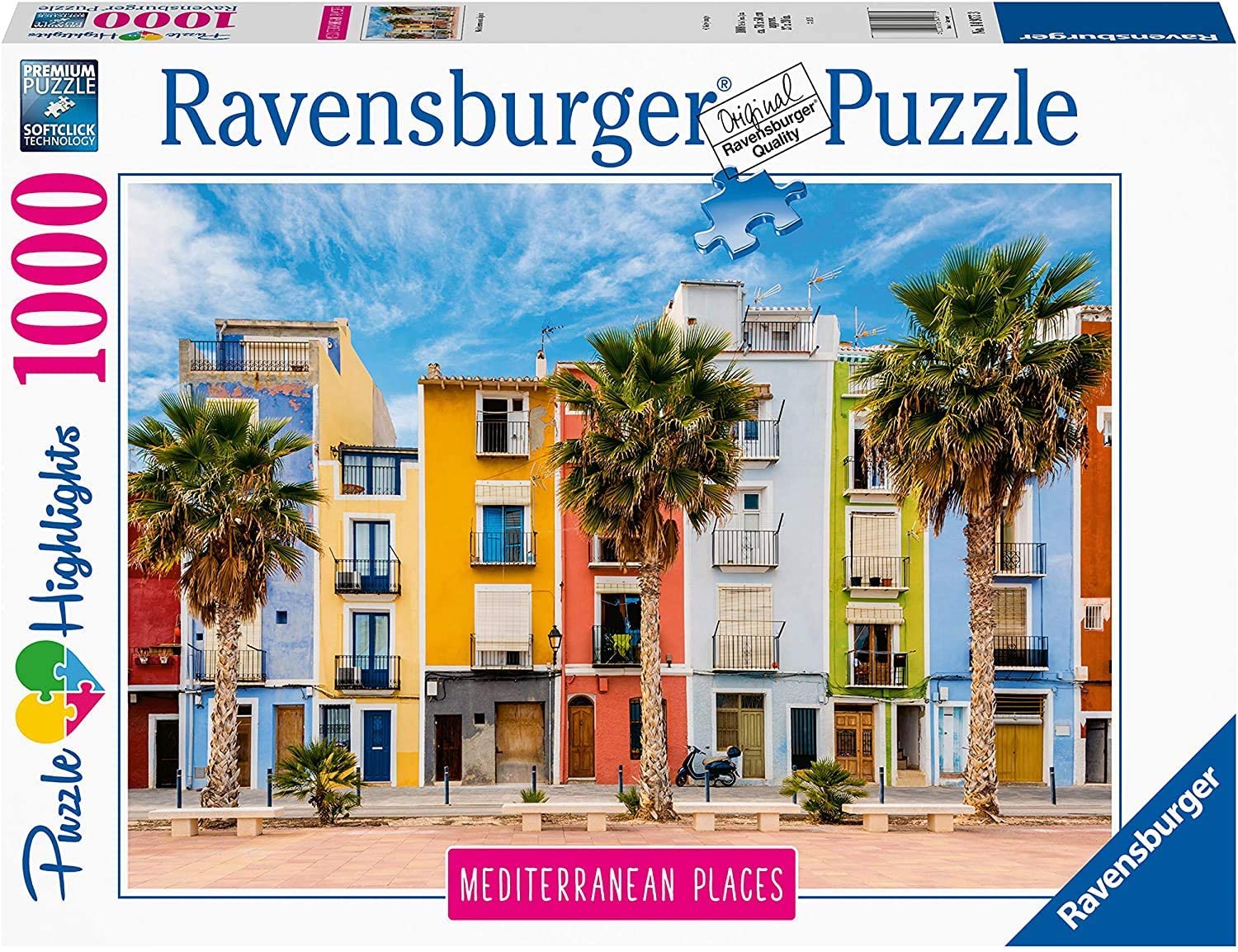 Mediterranean Collection Villajoyosa, Alicante, Spain – 1000 Piece Jigsaw Puzzle (Ravensburger)