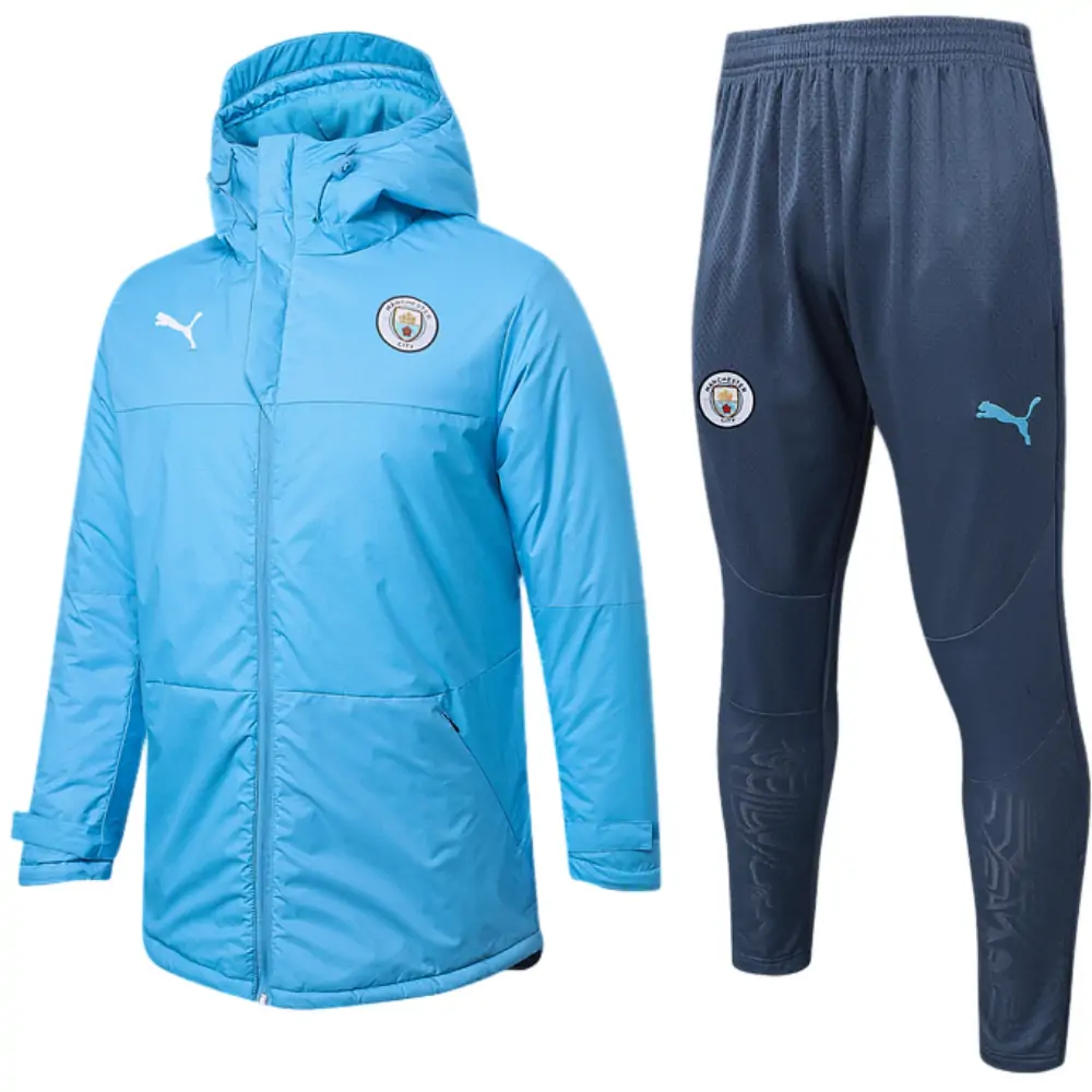 2025-26 Manchester City Winter Outfit Cotton Coat - Adult Set