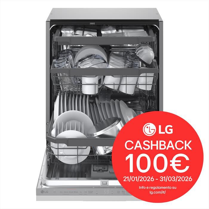 LG - QUADWASH DB375TXS-Noble Steel