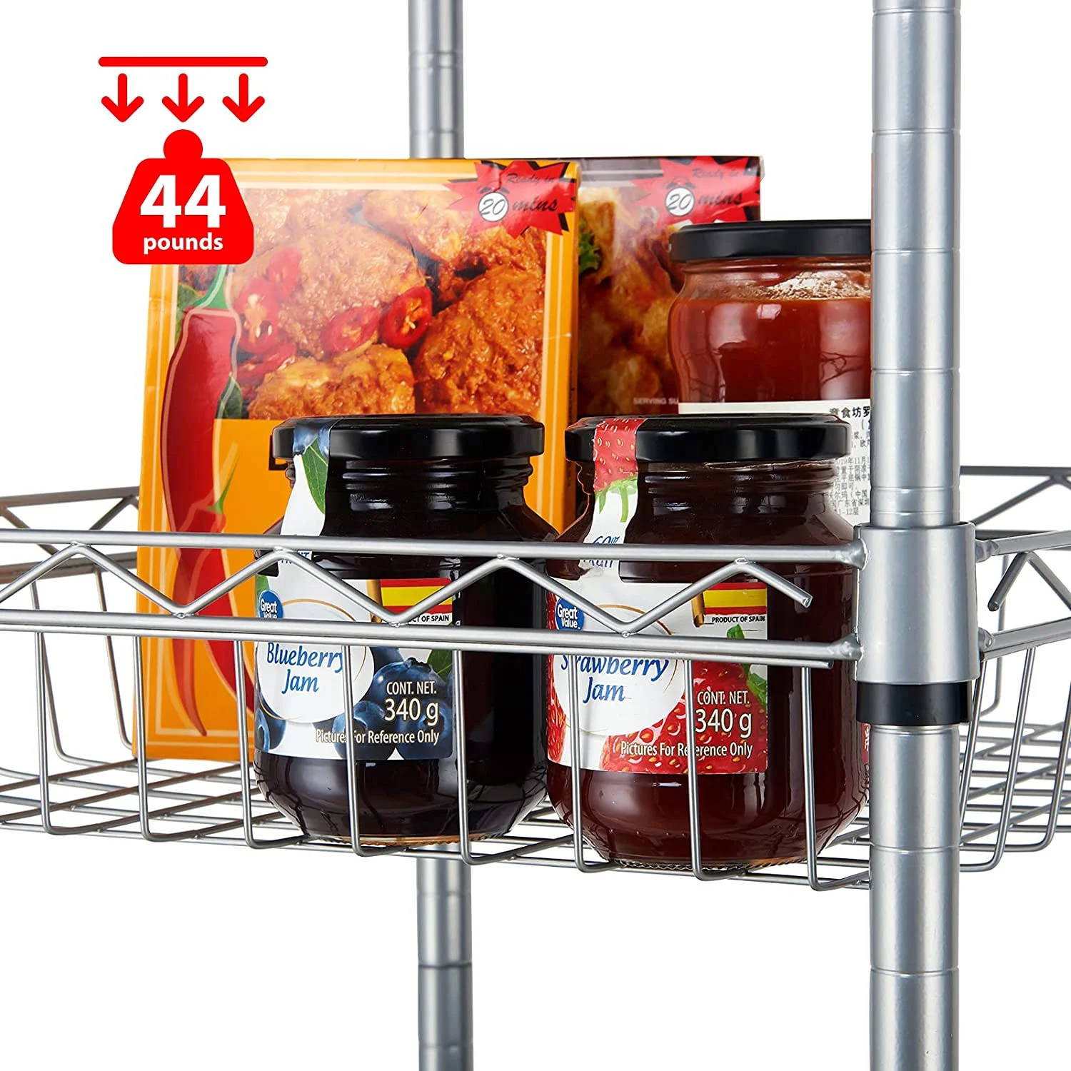 6 Tier Wire Shelving Unit with Wheels Baskets Storage Rack Corner Shelves Adjustable Shelf Closet Bathroom Organizers Metal Pantry Kitchen Garage Laundry Room 13.5