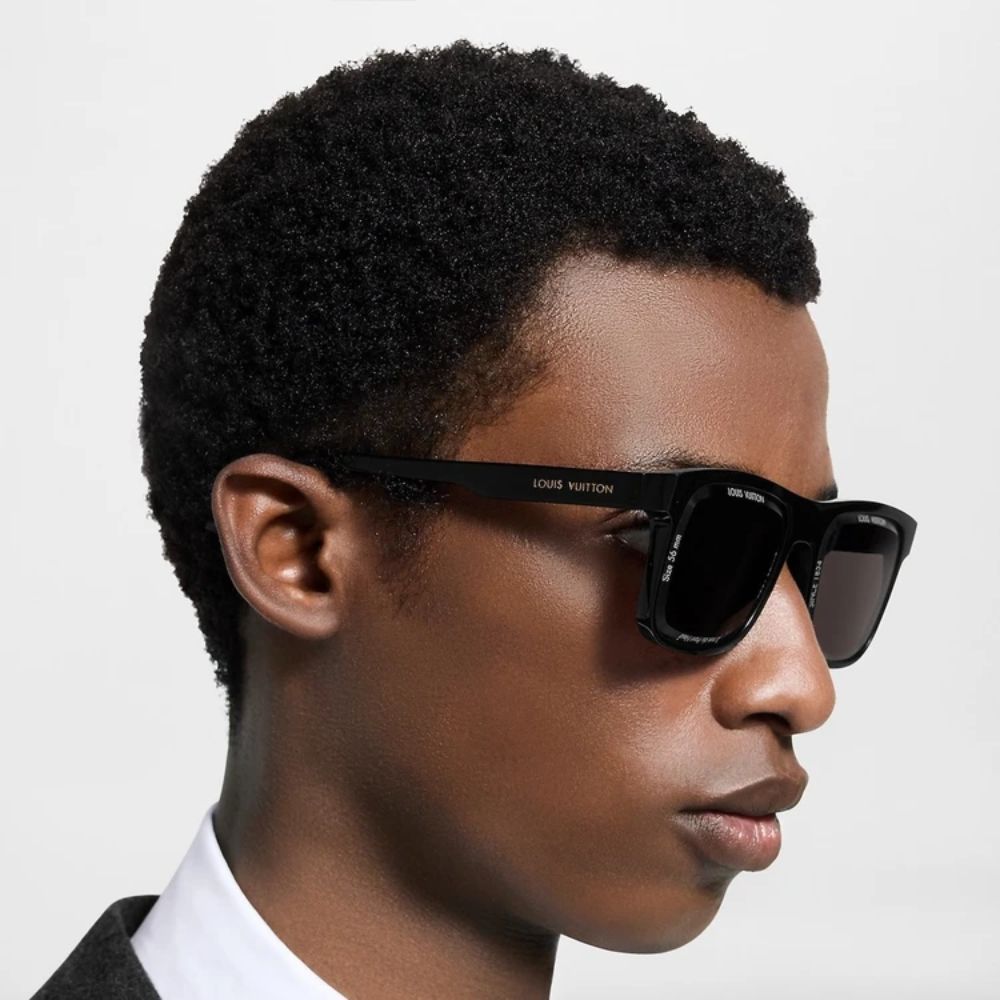 Louis Vuitton LV Super Vision Daily Large Square Sunglasses Black Z2877U